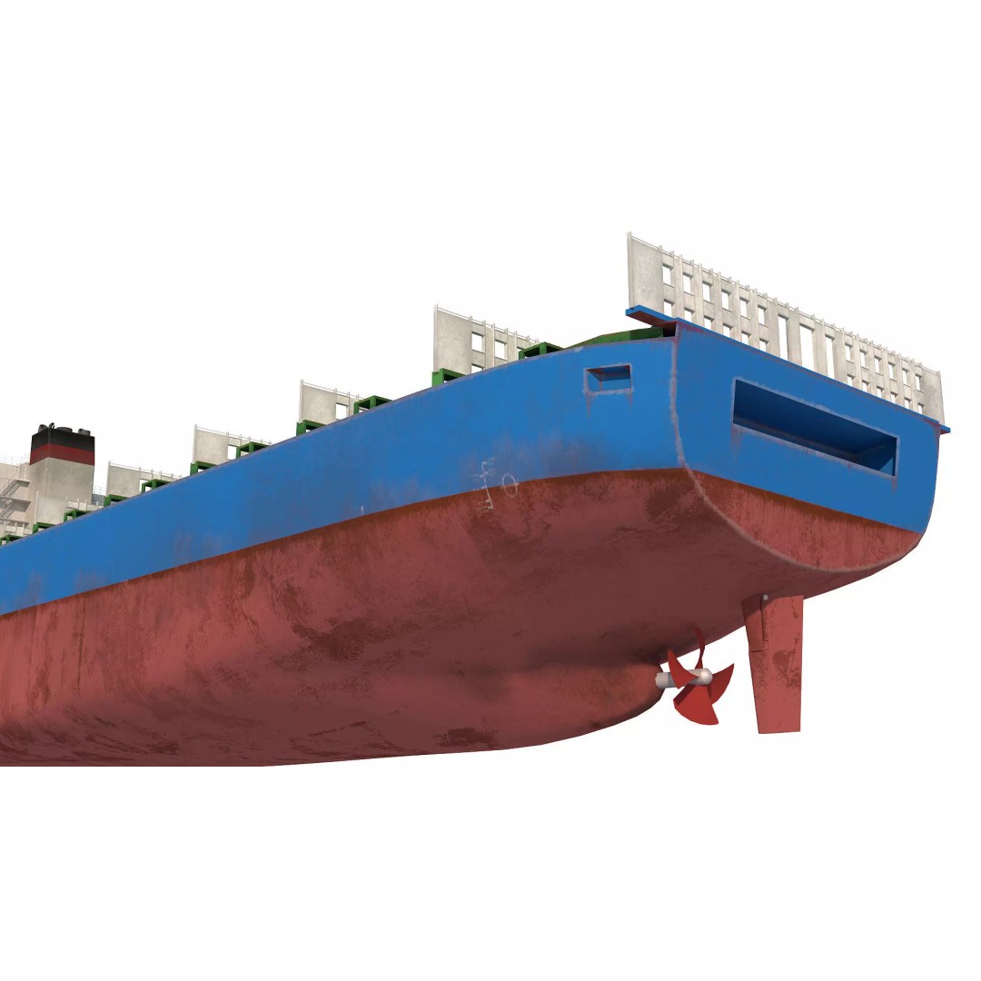 Cargo Ship 3D Model – Low Poly Industrial Vessel, FBX, PBR Textures - View 7