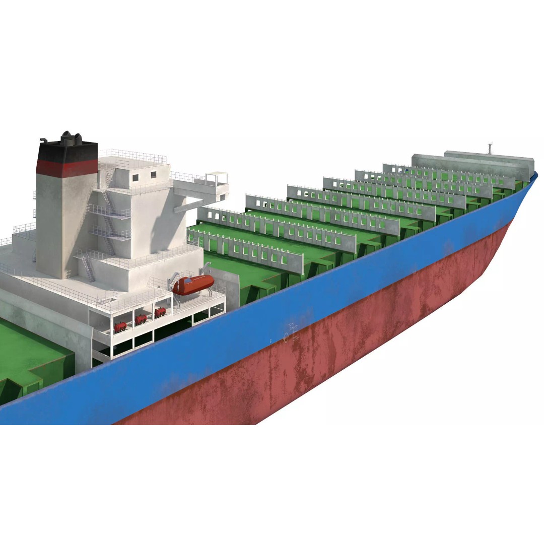 Cargo Ship 3D Model – Low Poly Industrial Vessel, FBX, PBR Textures - View 9