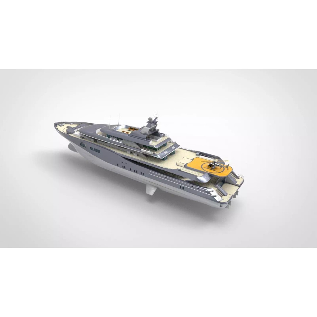 Oceanco Super Yacht 3D Model – Realistic Vessel, PBR Materials, FBX - View 2
