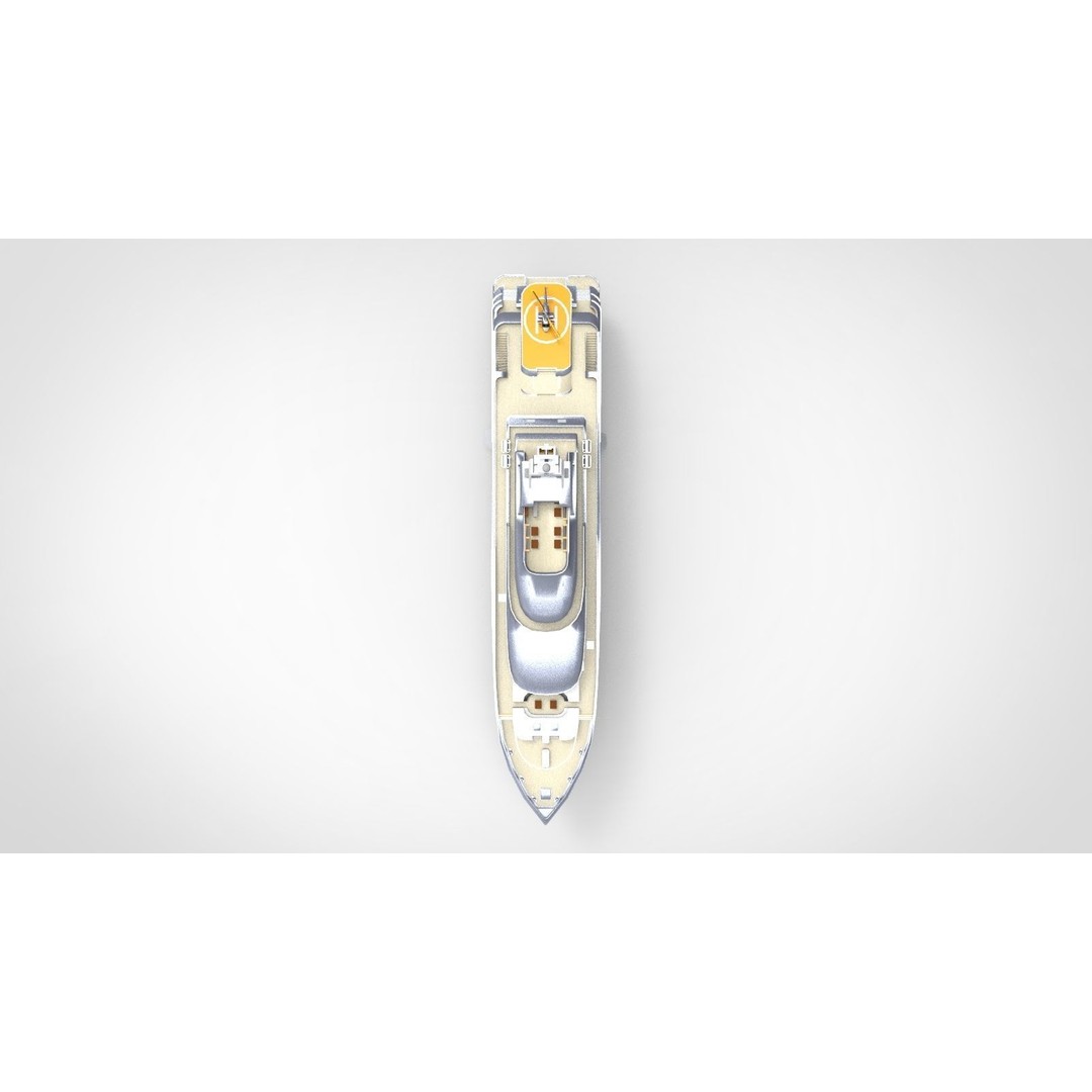 Oceanco Super Yacht 3D Model – Realistic Vessel, PBR Materials, FBX - View 4