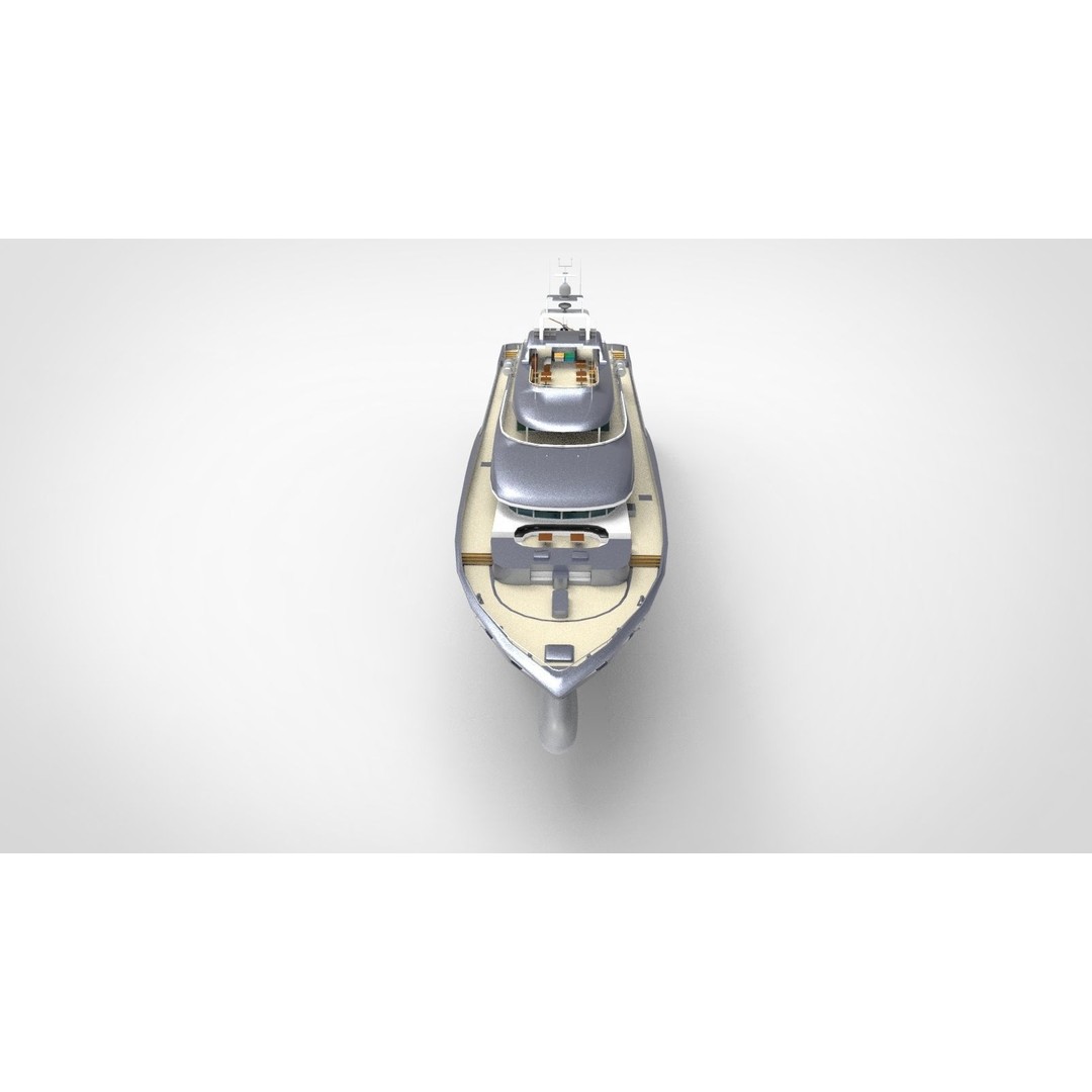 Oceanco Super Yacht 3D Model – Realistic Vessel, PBR Materials, FBX - View 9