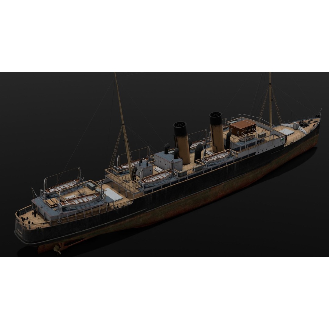 Ship Rebuilt 3D Model – Low Poly Industrial Asset, FBX - View 10