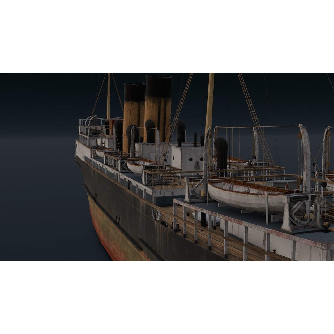 Ship Rebuilt 3D Model – Low Poly Industrial Asset, FBX - View 13
