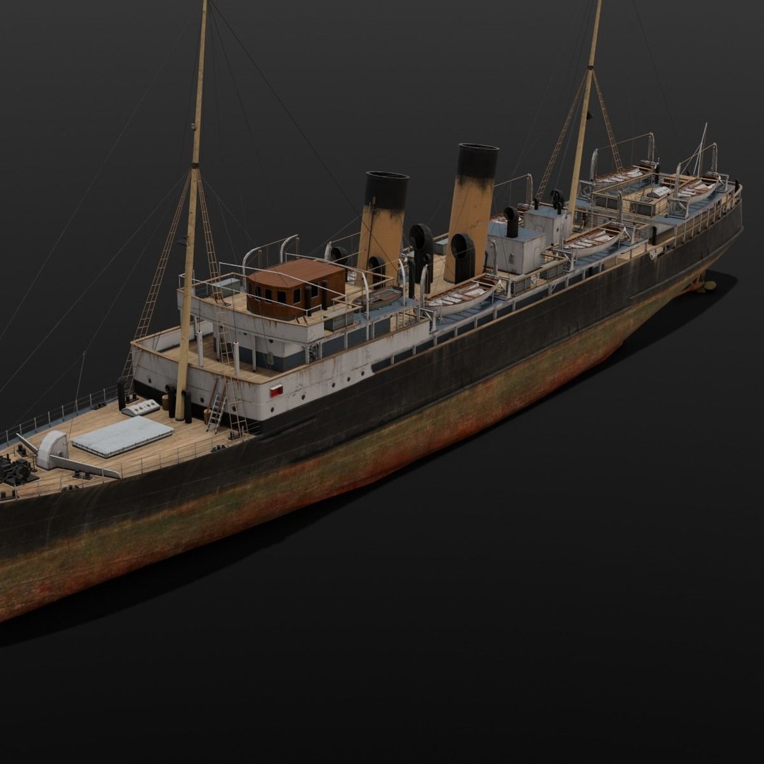 Ship Rebuilt 3D Model – Low Poly Industrial Asset, FBX - View 14