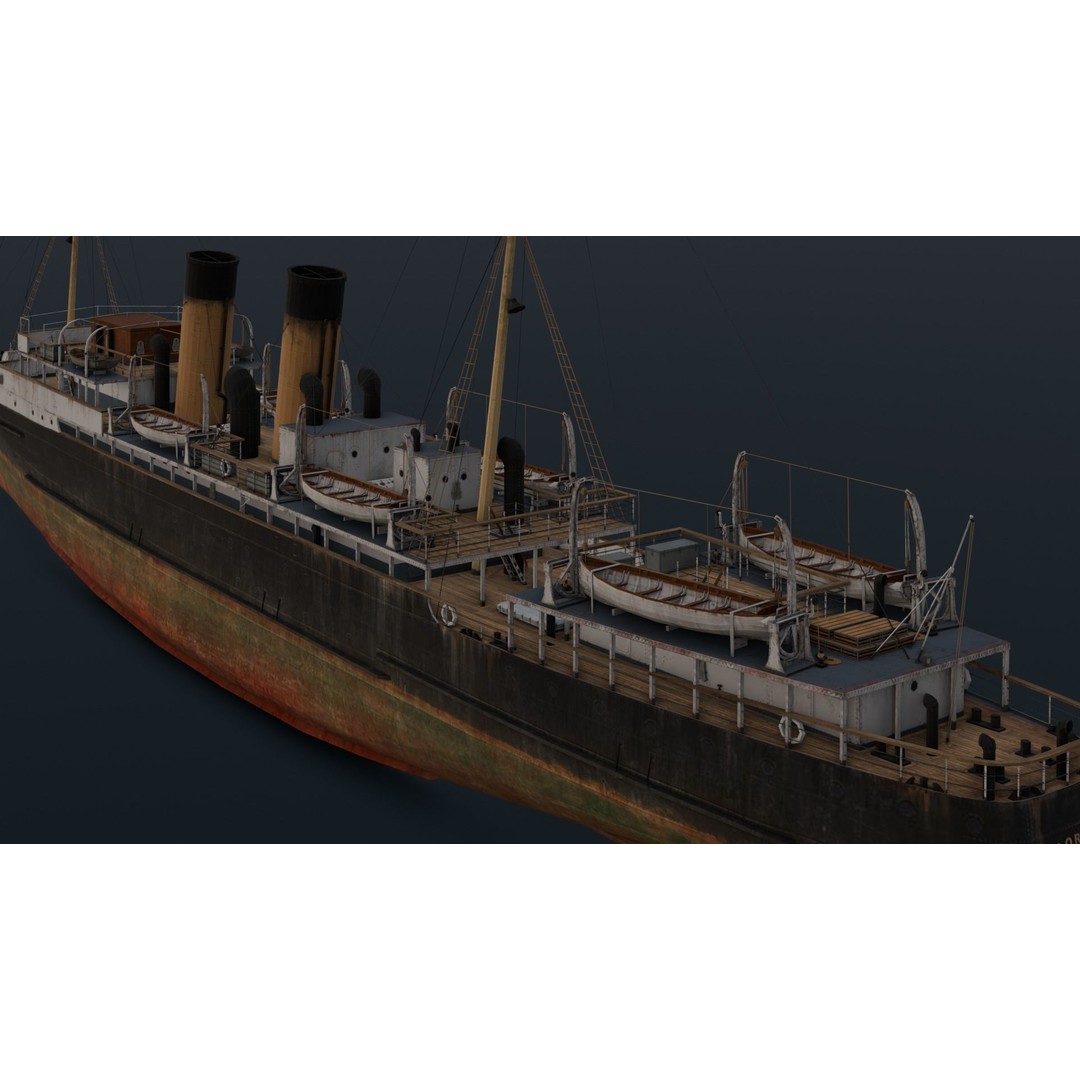 Ship Rebuilt 3D Model – Low Poly Industrial Asset, FBX - View 17