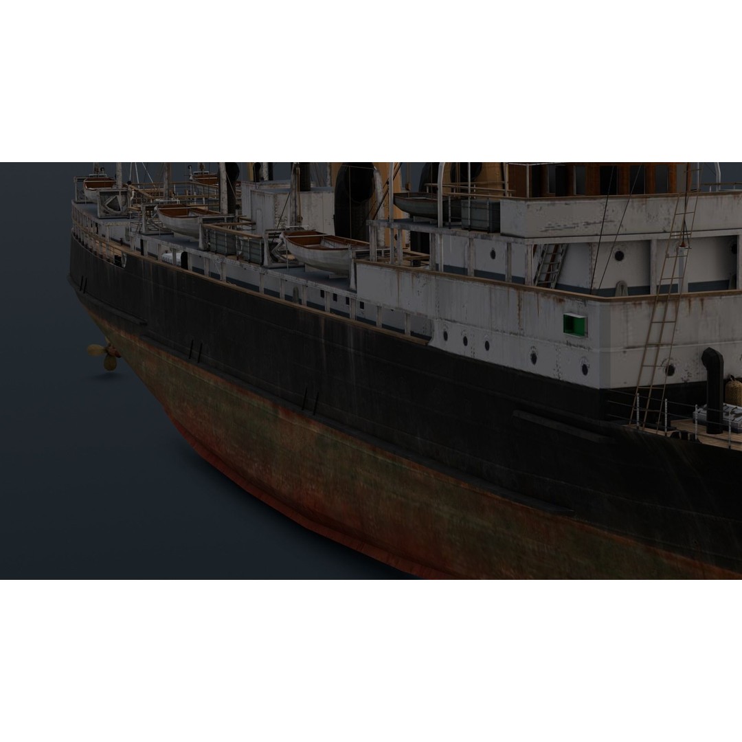 Ship Rebuilt 3D Model – Low Poly Industrial Asset, FBX - View 18