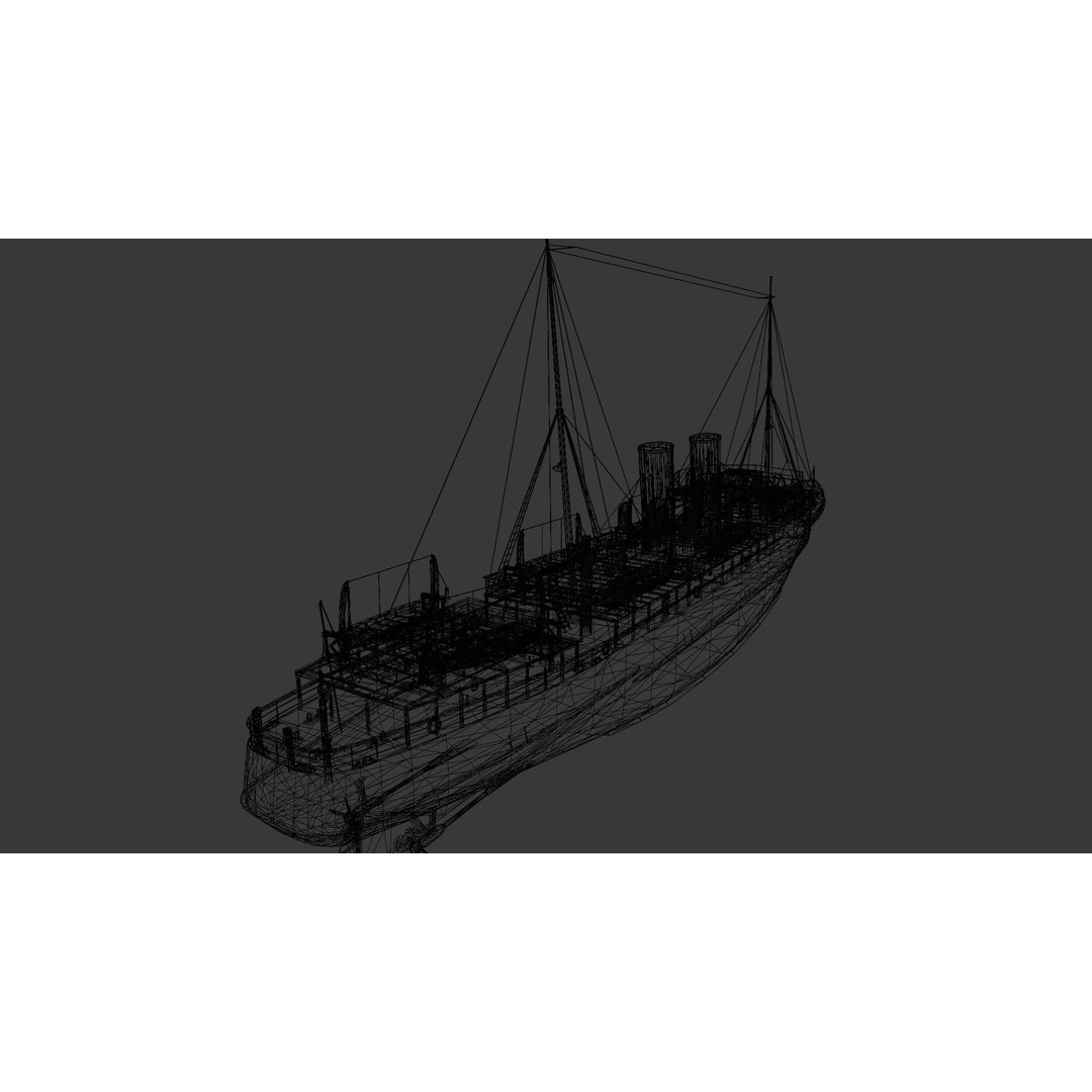 Ship Rebuilt 3D Model – Low Poly Industrial Asset, FBX - View 22
