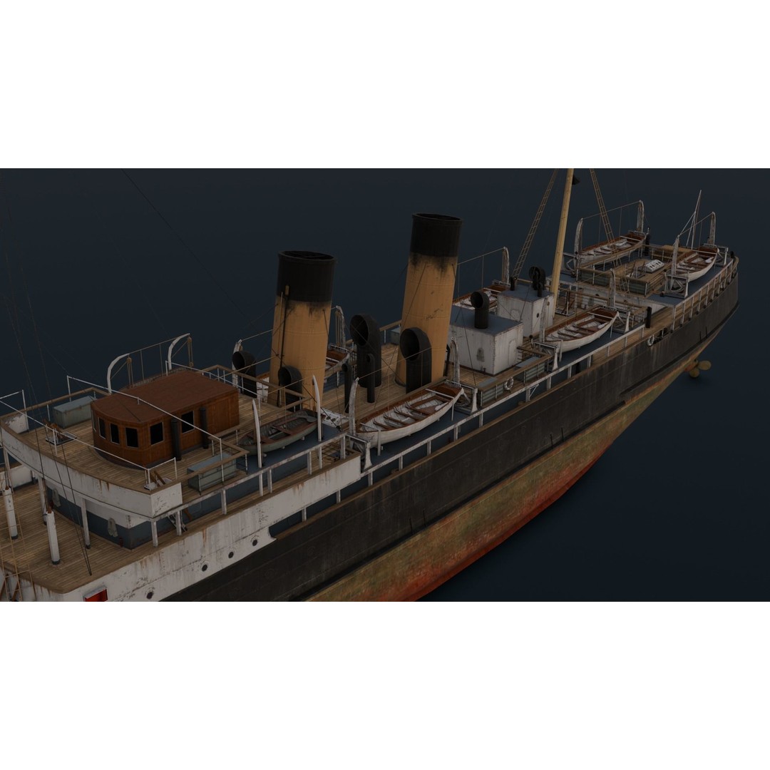 Ship Rebuilt 3D Model – Low Poly Industrial Asset, FBX - View 5