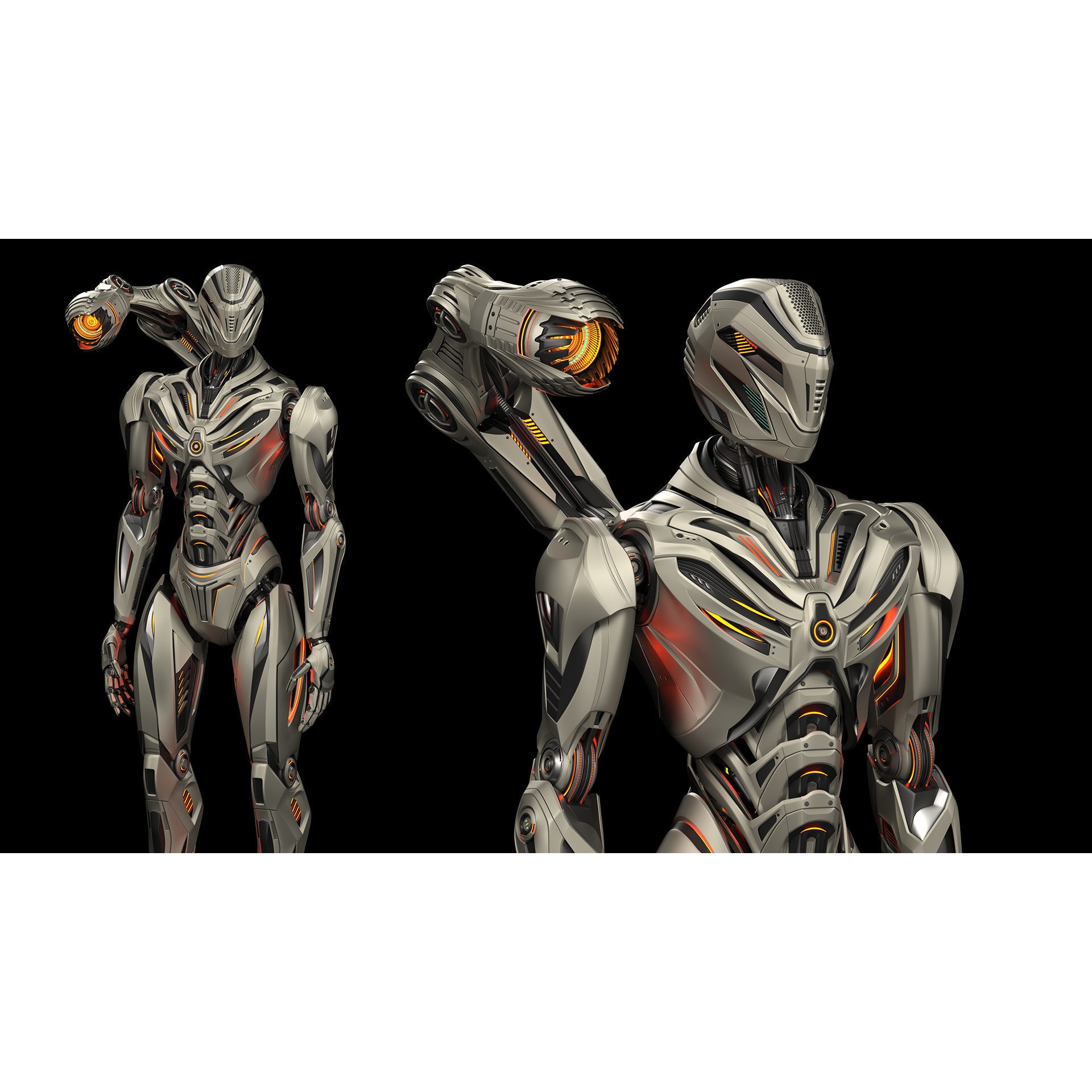 Robot Mech A1 - Rigged and Animated 3D Model - View 11