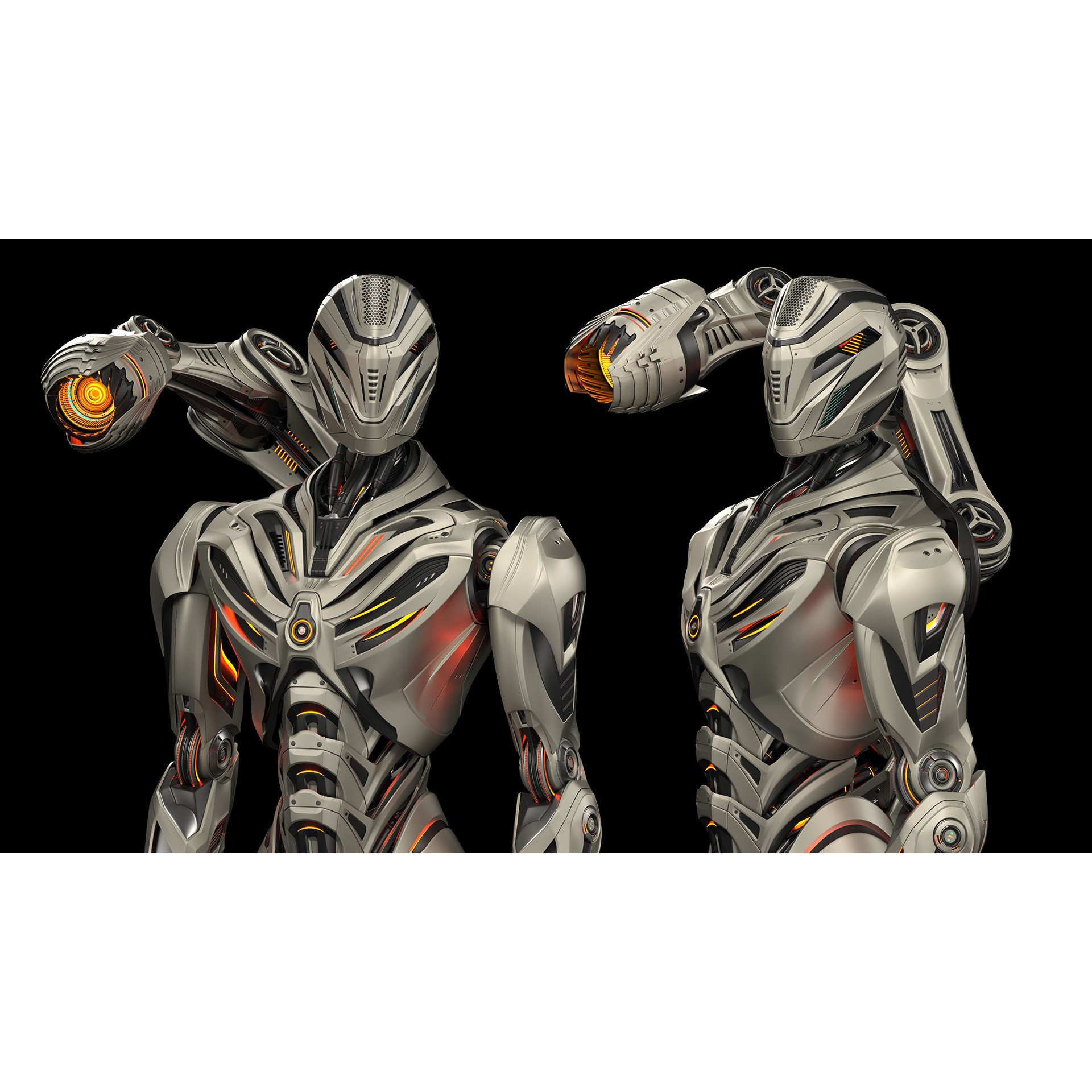 Robot Mech A1 - Rigged and Animated 3D Model - View 12