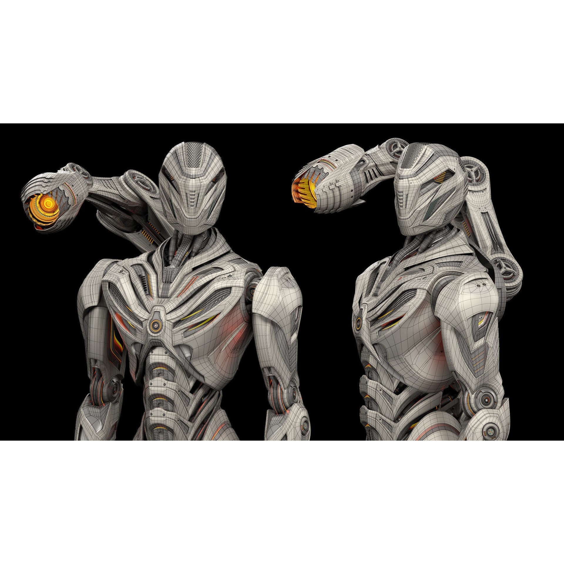 Robot Mech A1 - Rigged and Animated 3D Model - View 13