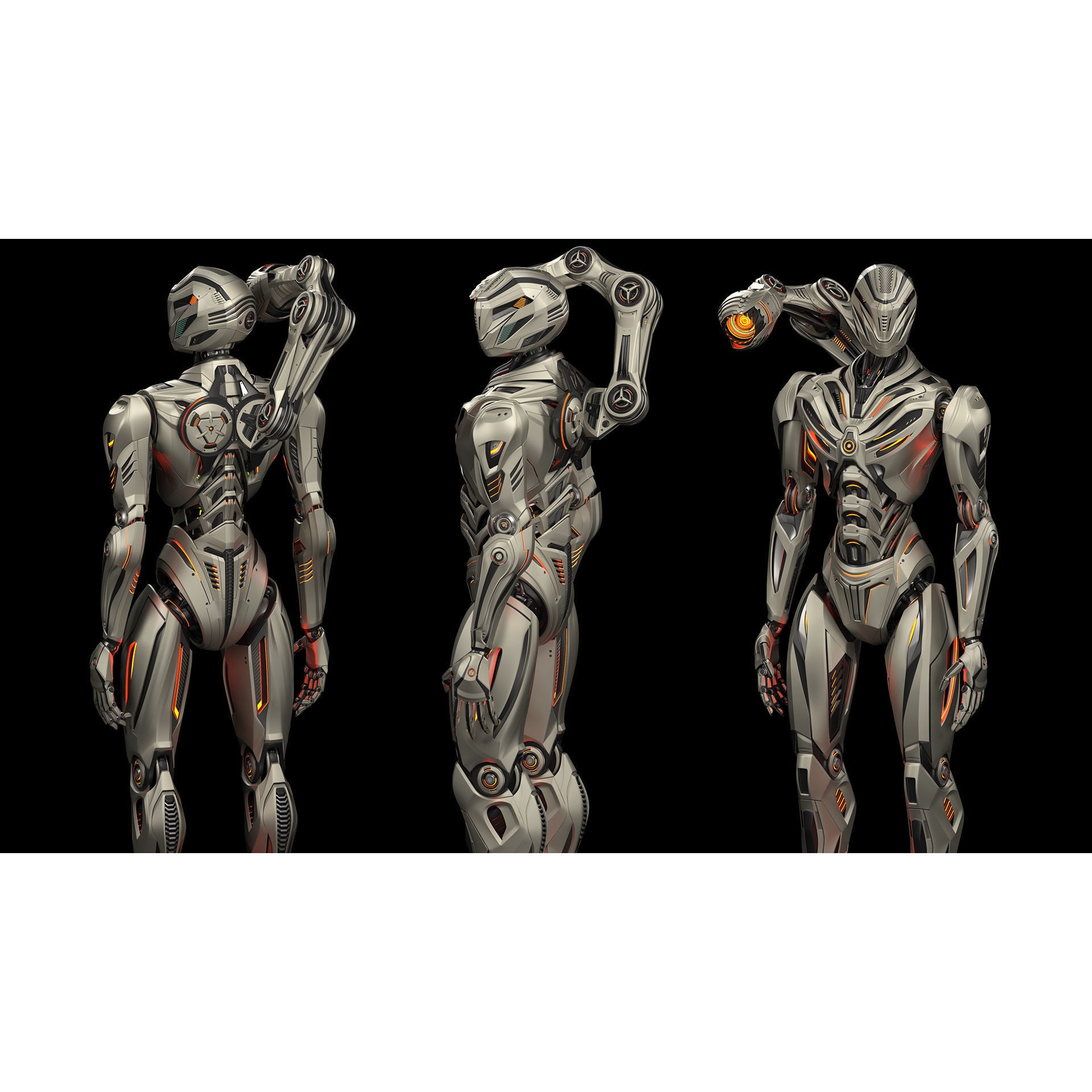 Robot Mech A1 - Rigged and Animated 3D Model - View 14