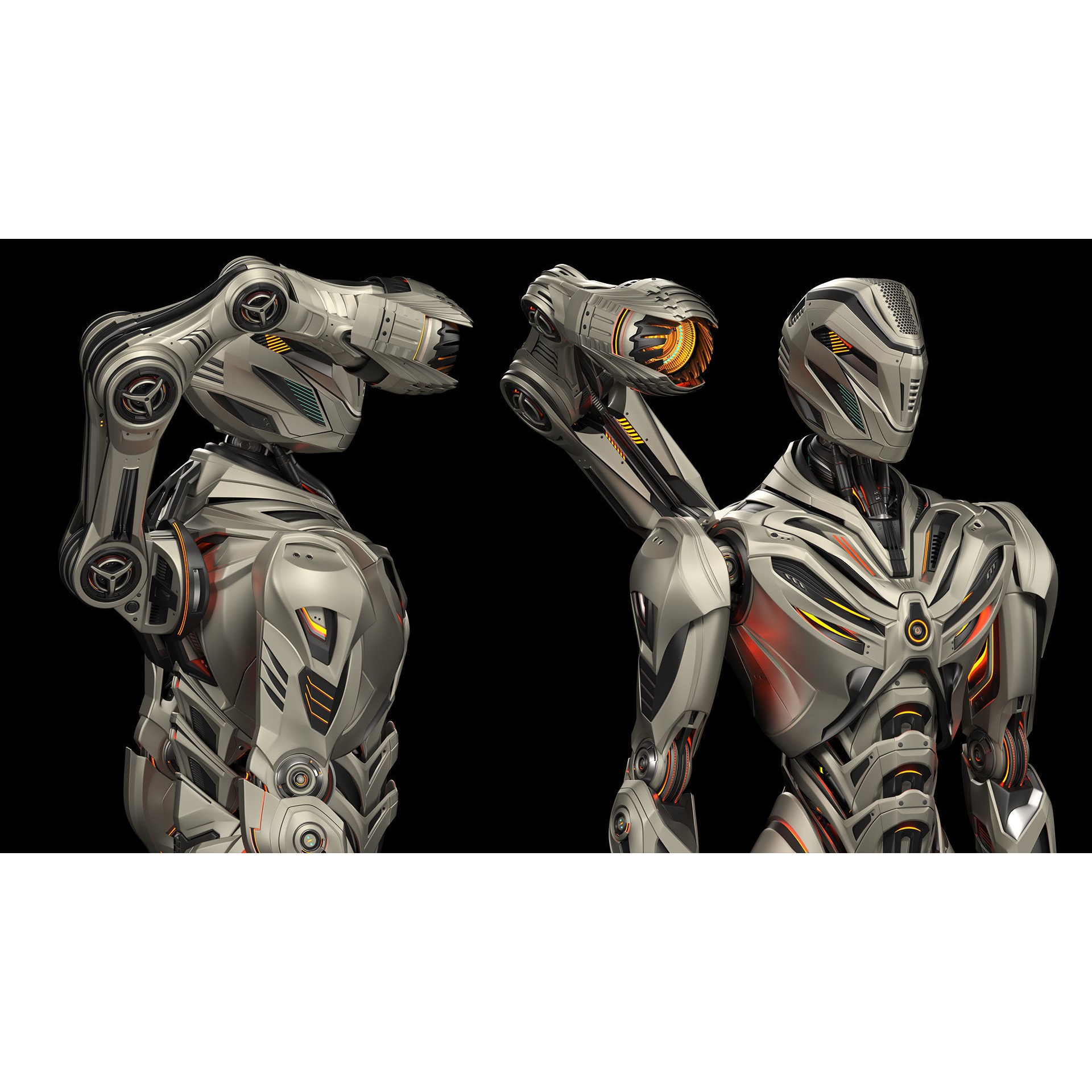 Robot Mech A1 - Rigged and Animated 3D Model - View 16