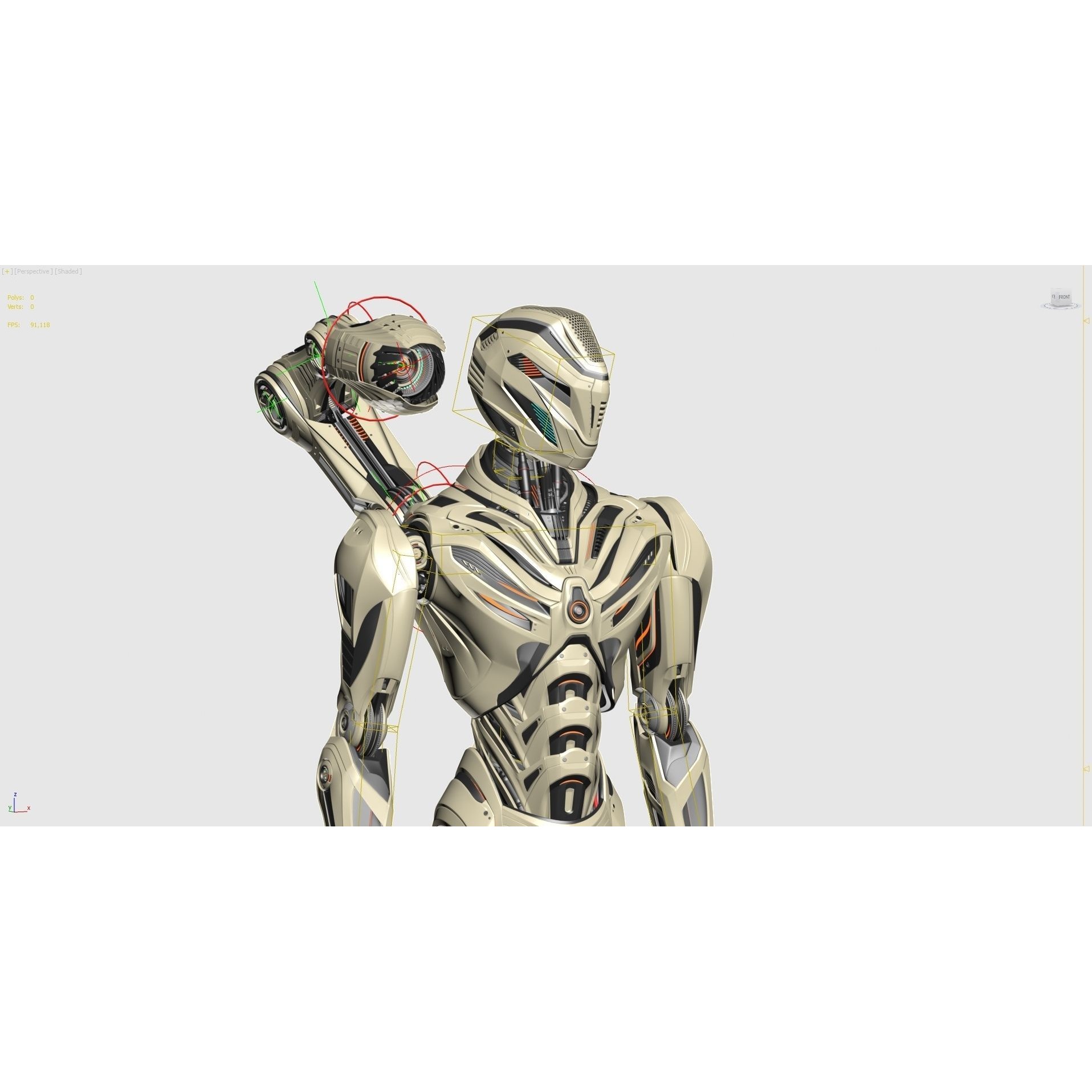 Robot Mech A1 - Rigged and Animated 3D Model - View 22