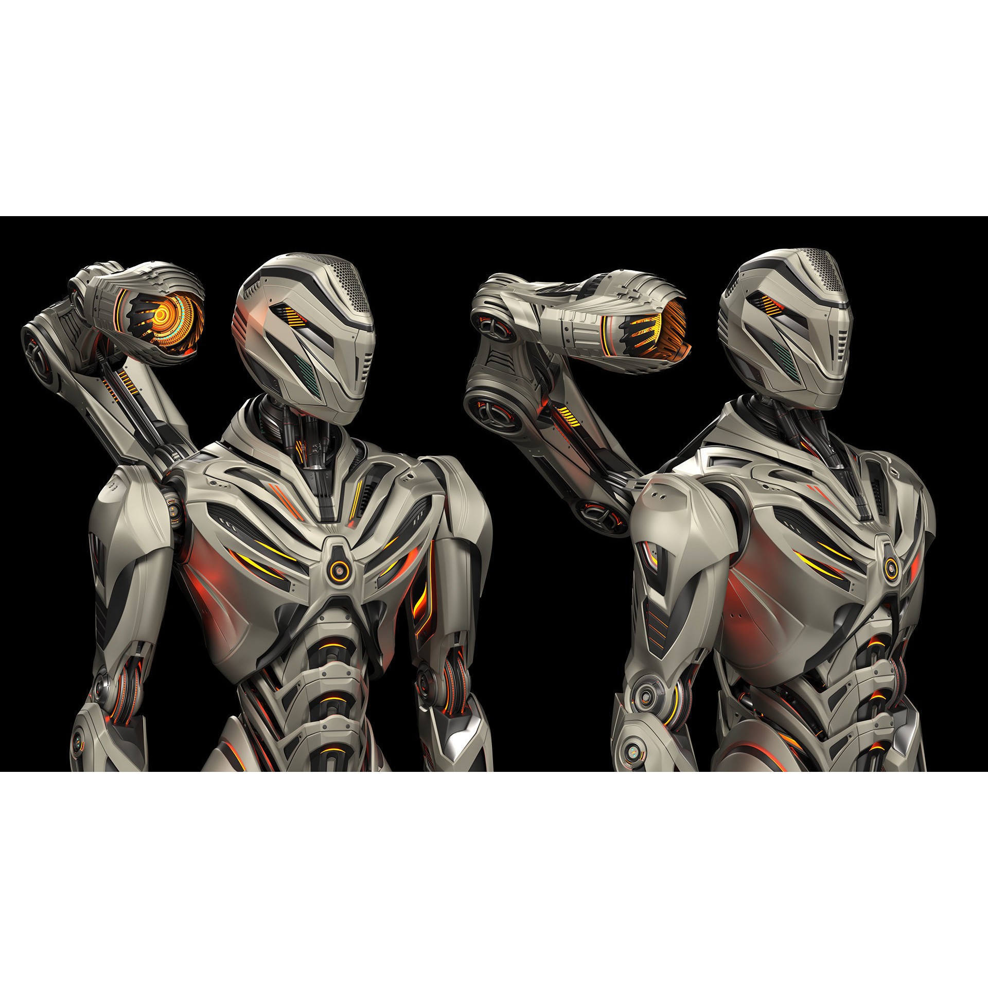 Robot Mech A1 - Rigged and Animated 3D Model - View 3