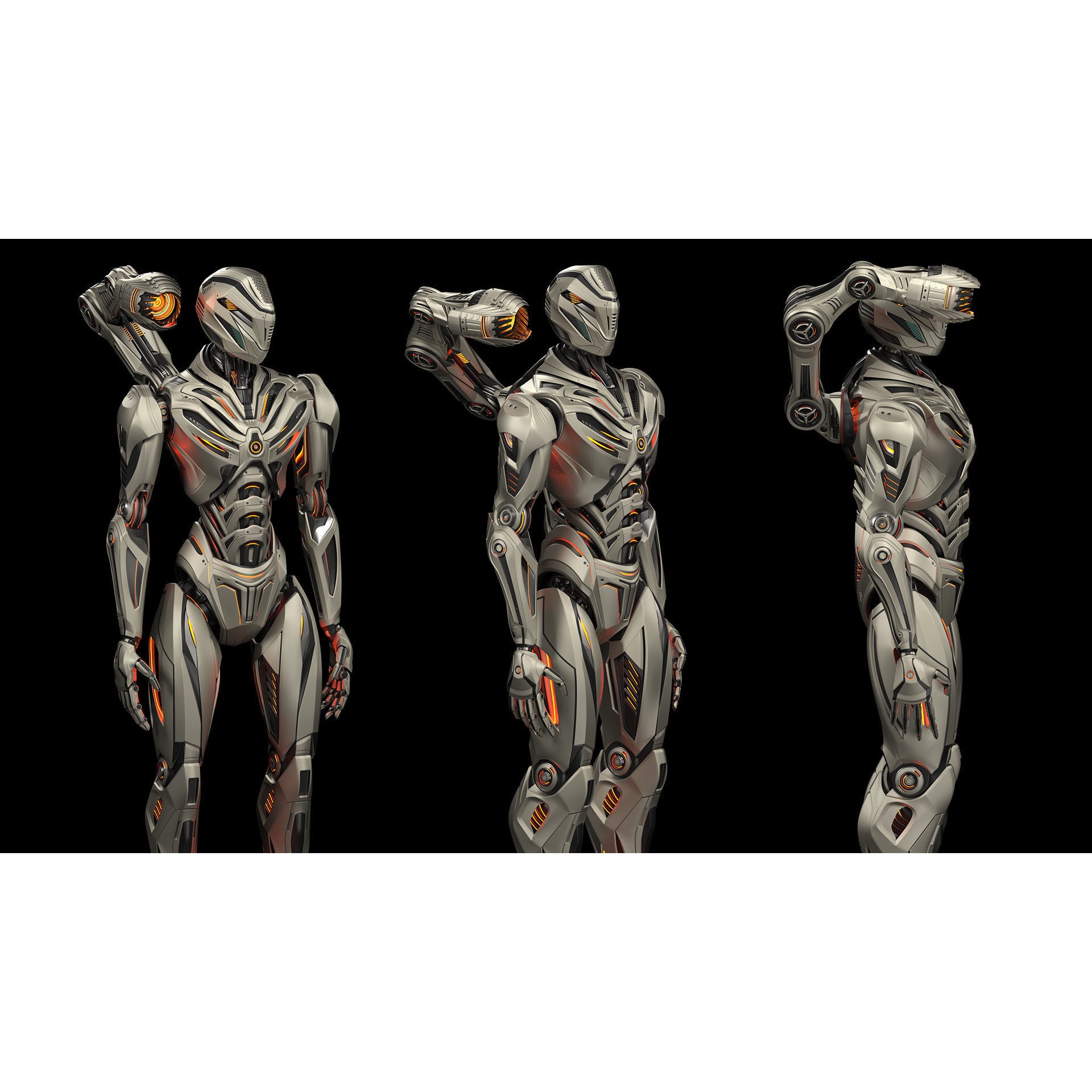 Robot Mech A1 - Rigged and Animated 3D Model - View 4