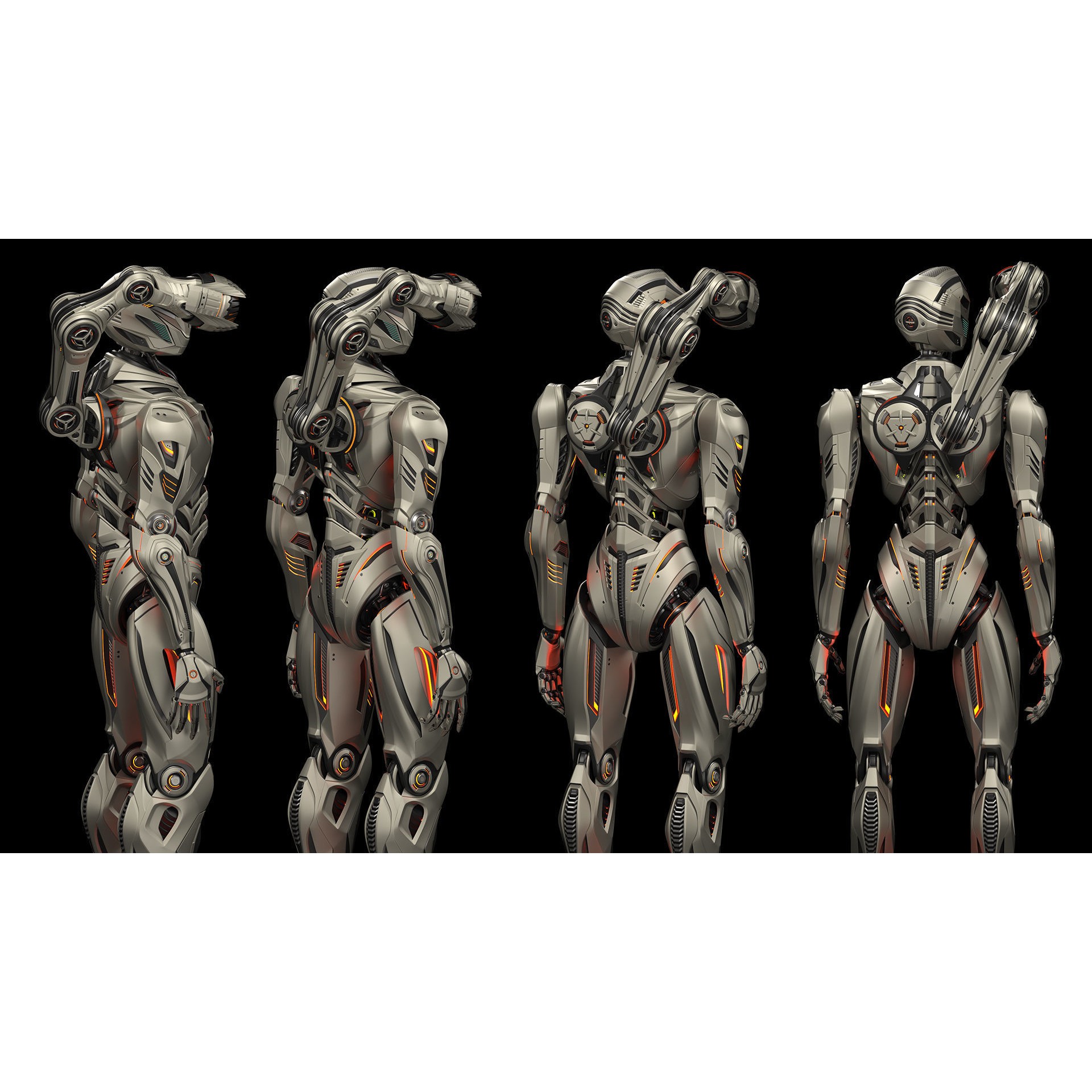 Robot Mech A1 - Rigged and Animated 3D Model - View 6