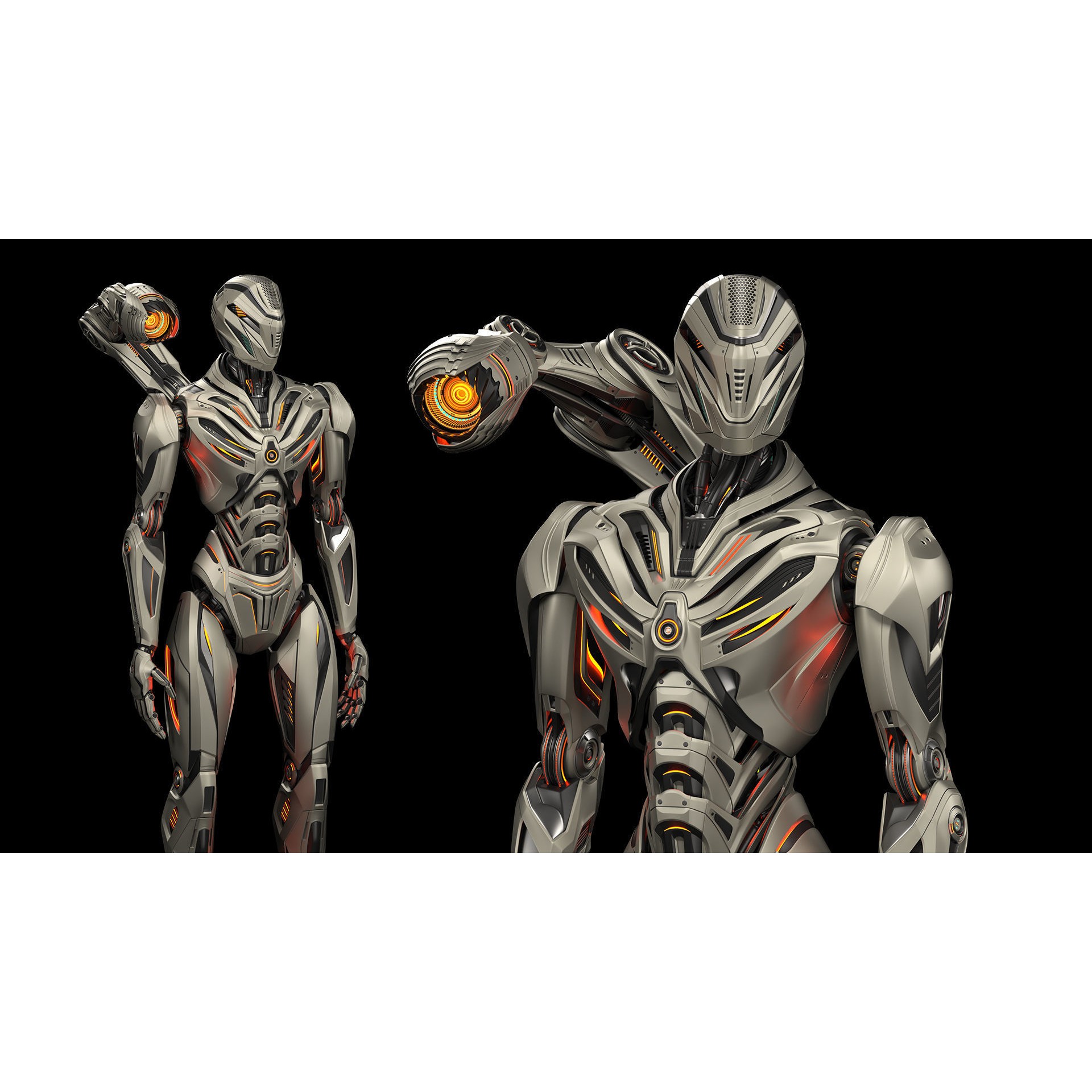 Robot Mech A1 - Rigged and Animated 3D Model - View 7