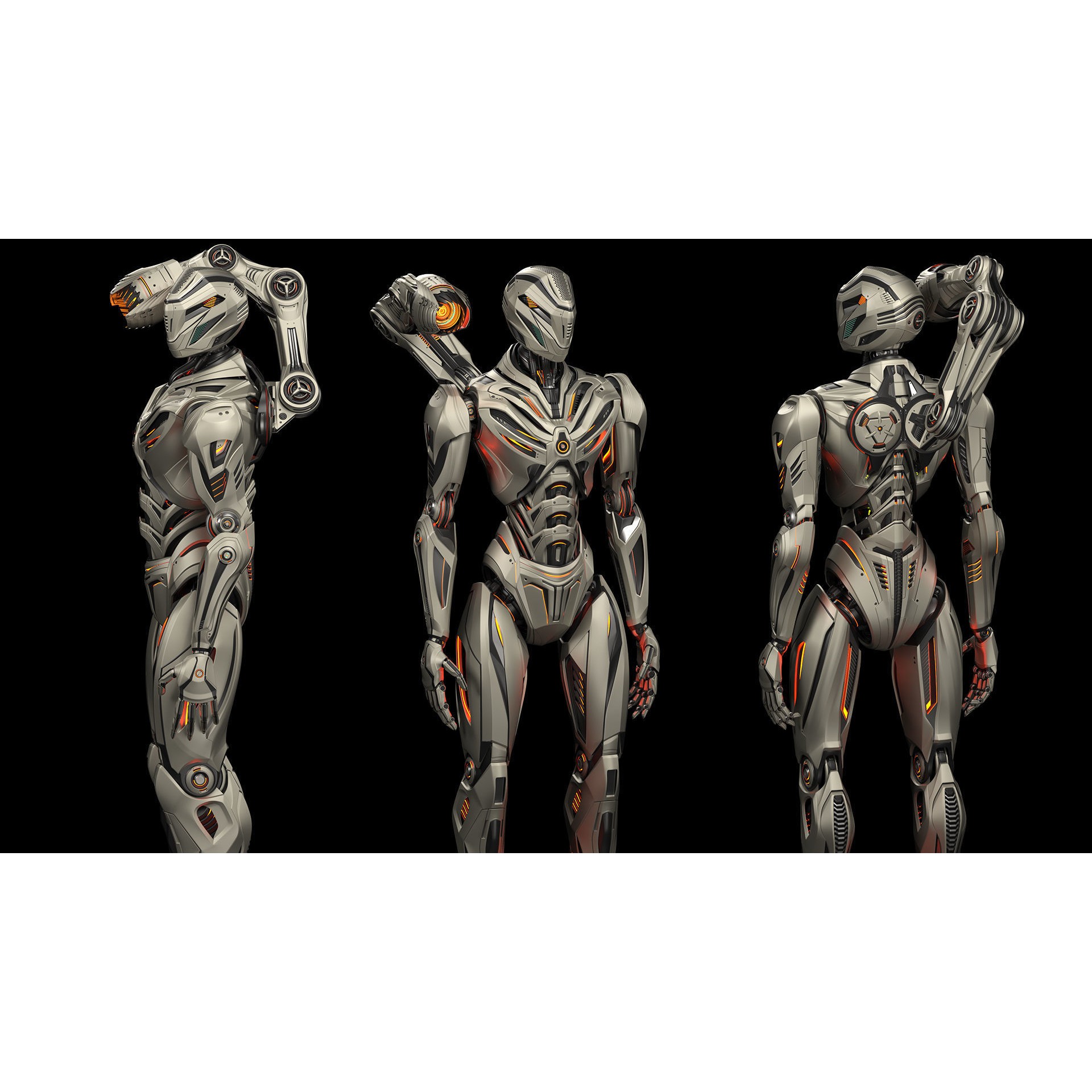 Robot Mech A1 - Rigged and Animated 3D Model - View 8