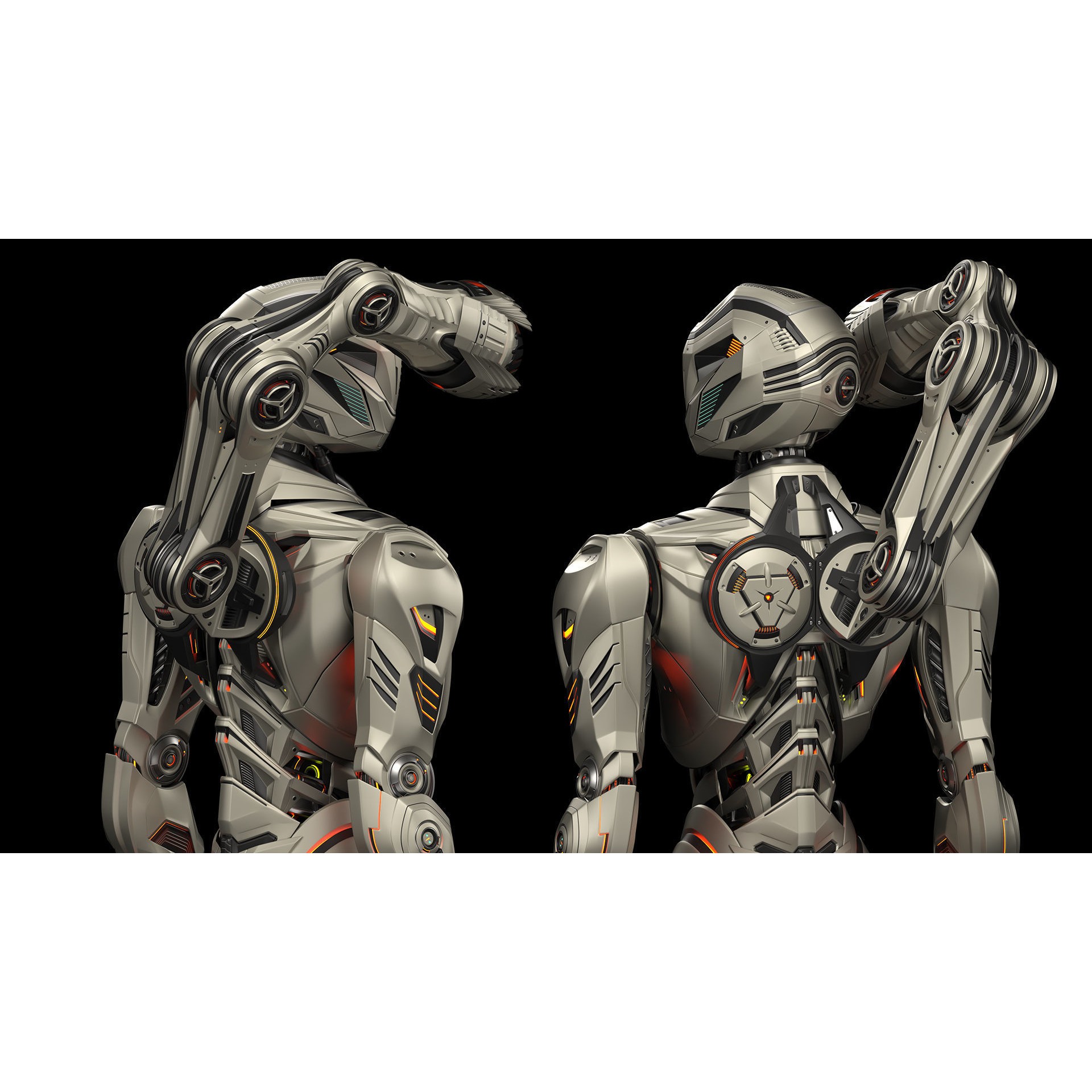 Robot Mech A1 - Rigged and Animated 3D Model - View 9