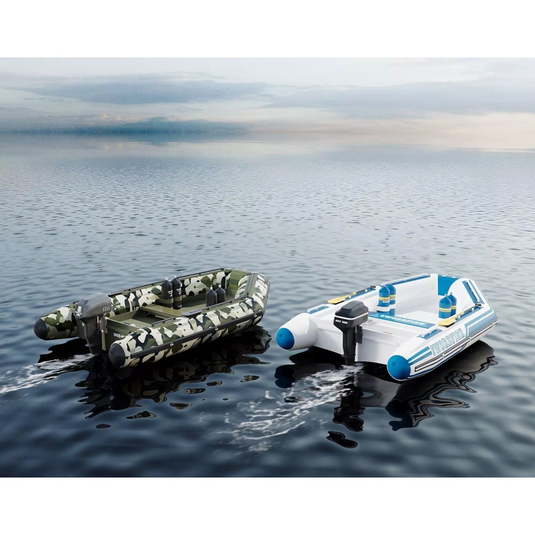 Inflatable Motor Boat 3D Model – Military & Leisure Styles, PBR Textures - View 6