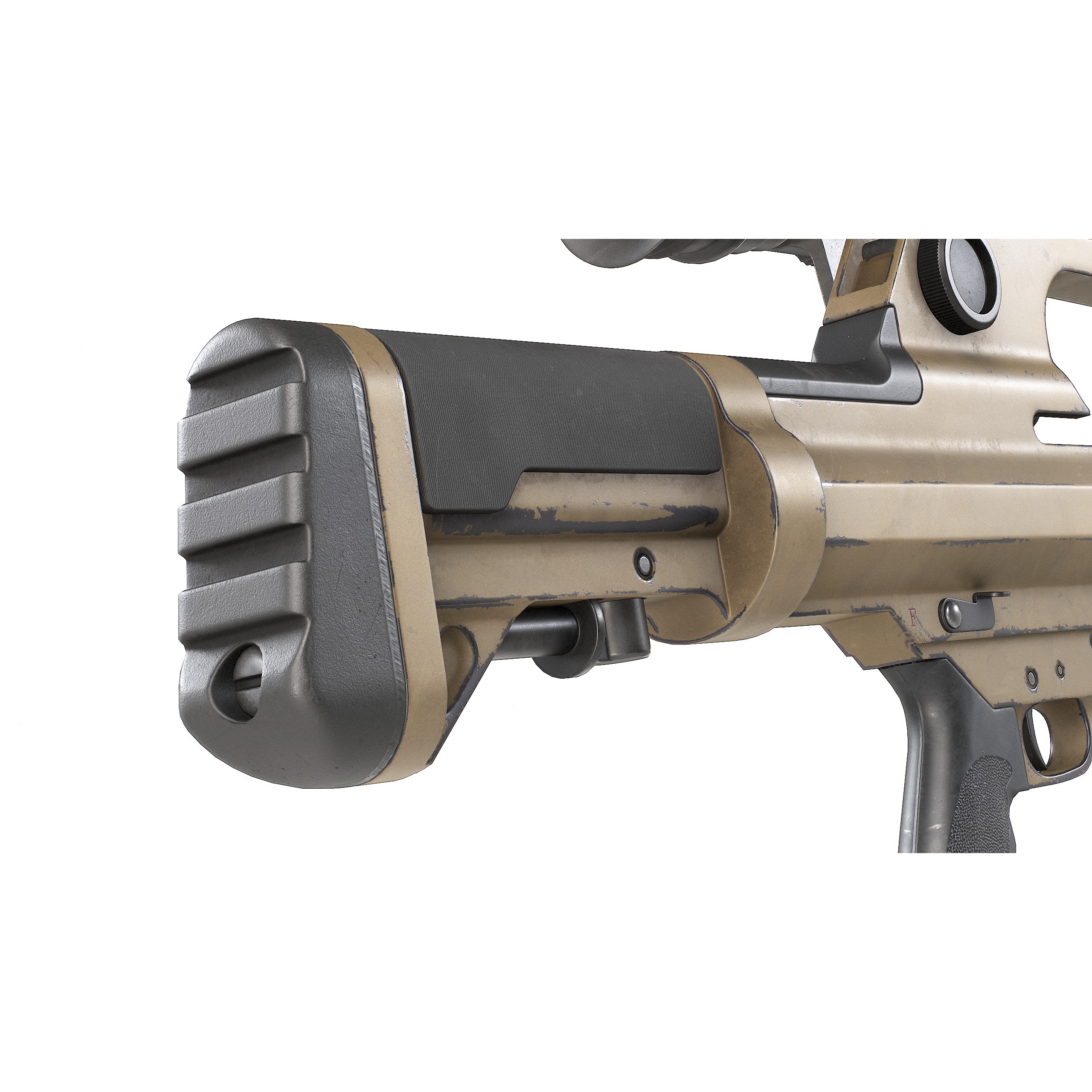 Chinese QLB-06 Grenade Launcher - Low-Poly Game-Ready 3D Model - View 5