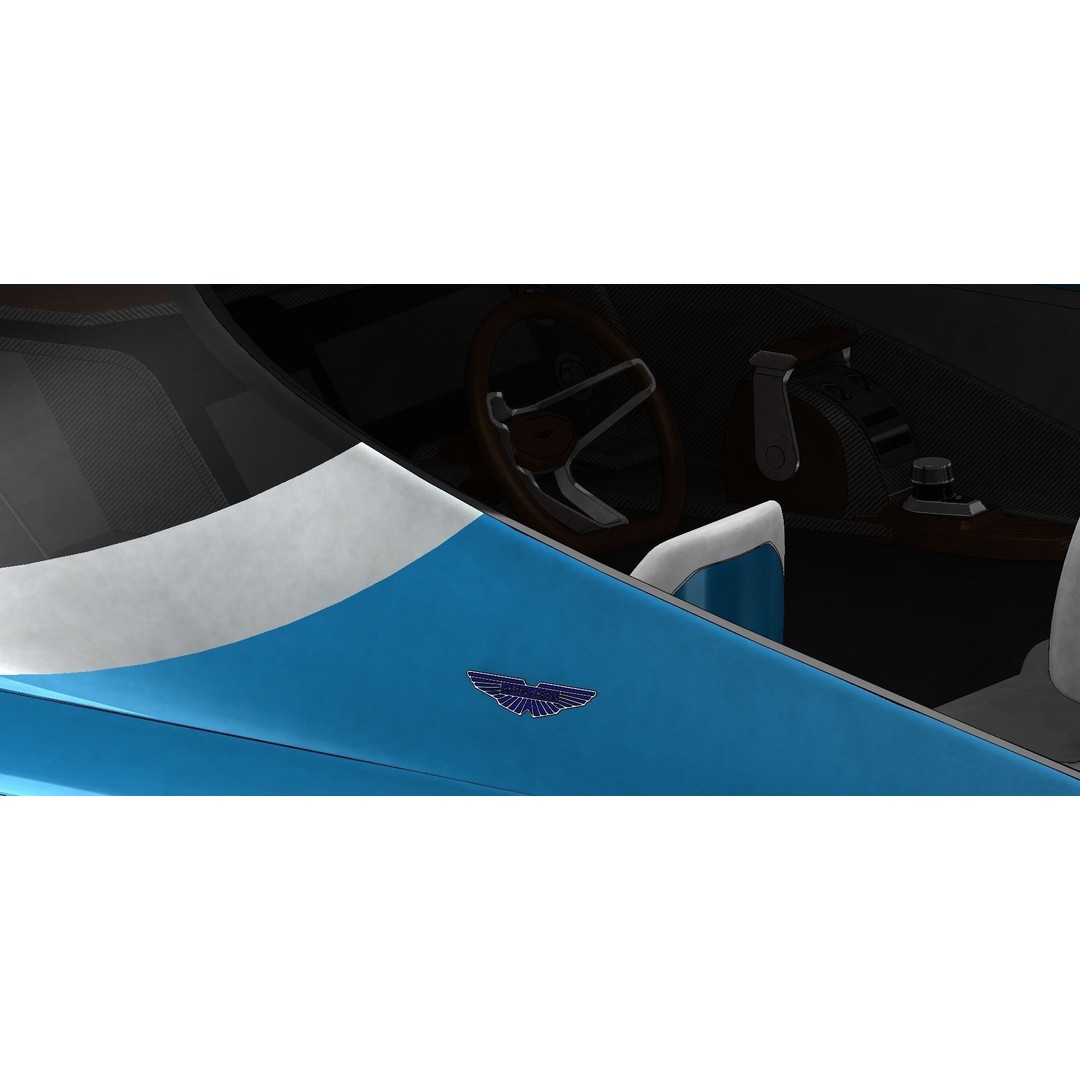 Aston Martin AM37 Powerboat 3D Model – High Poly Game Asset, FBX, OBJ