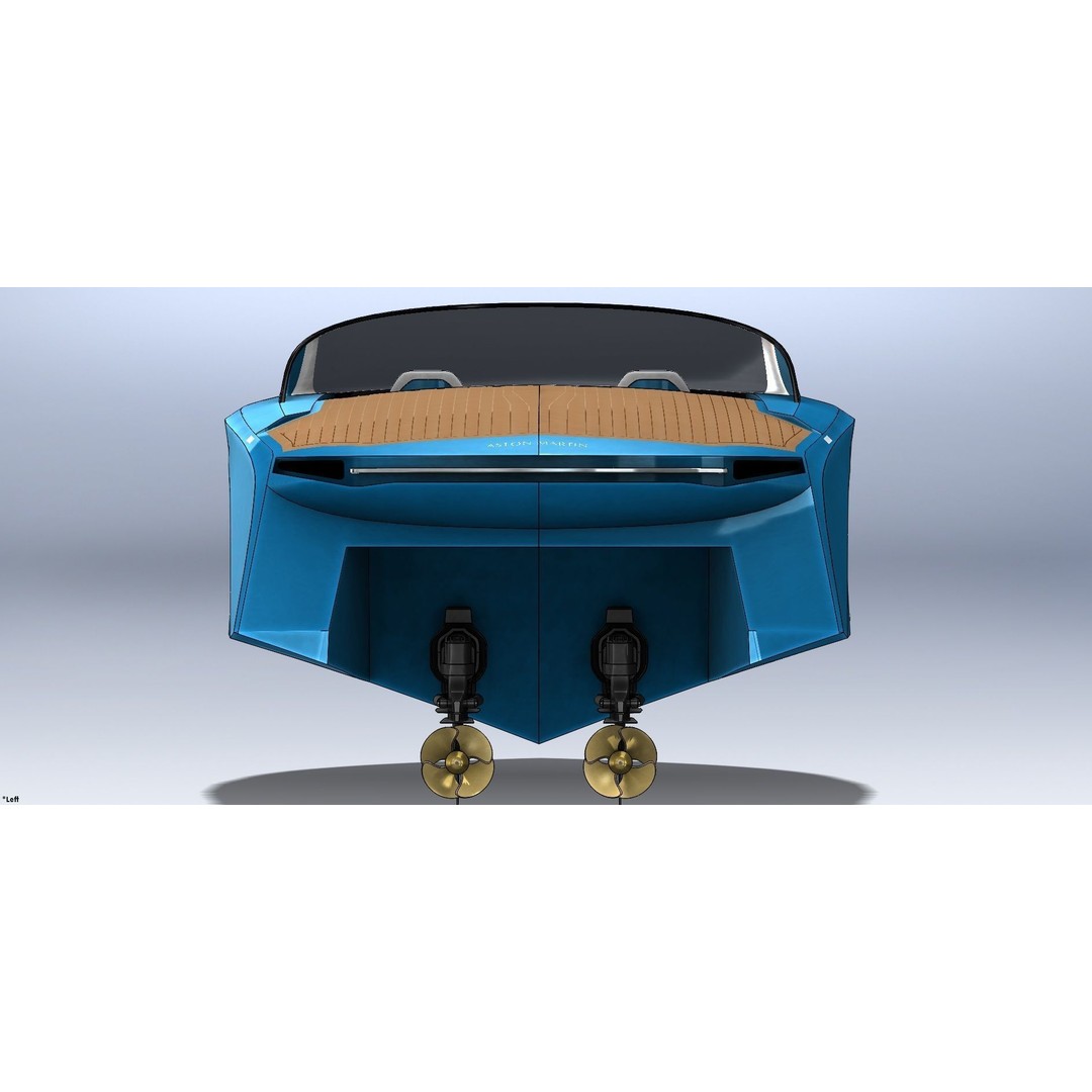Aston Martin AM37 Powerboat 3D Model – High Poly Game Asset, FBX, OBJ - View 13
