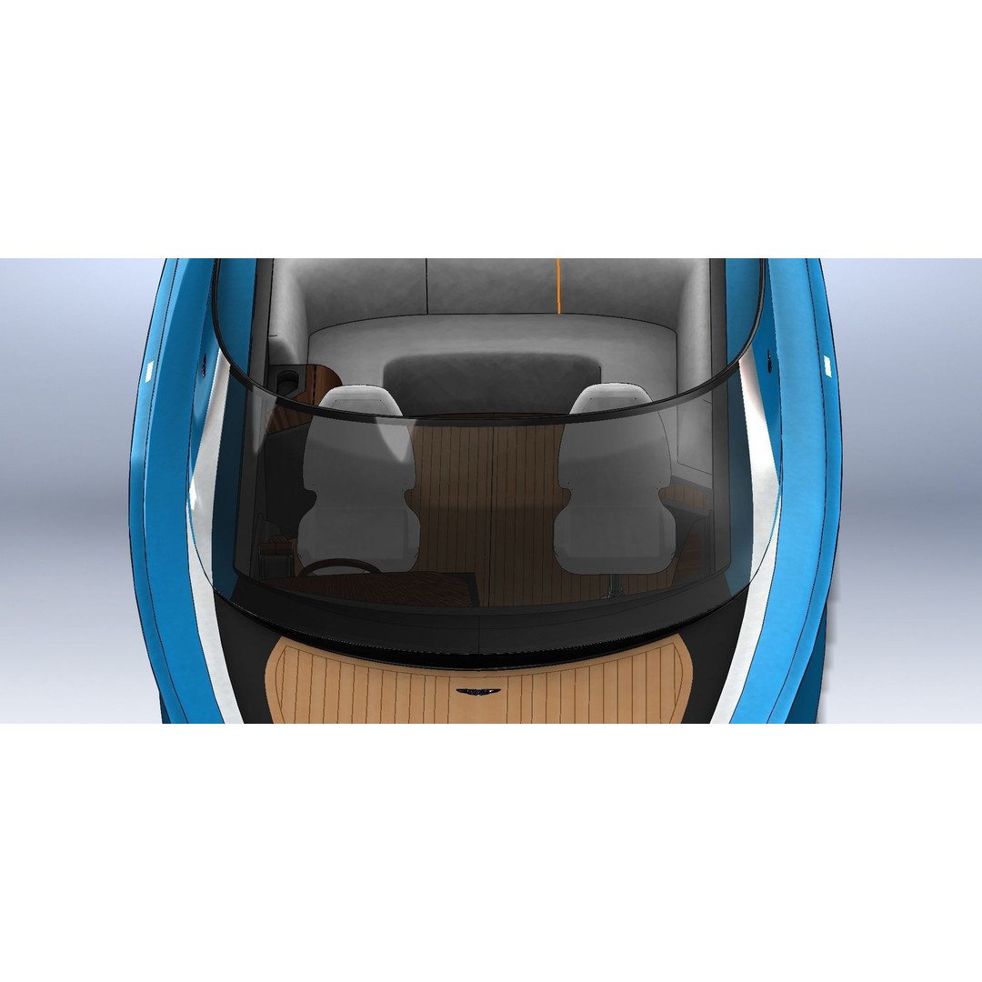 Aston Martin AM37 Powerboat 3D Model – High Poly Game Asset, FBX, OBJ - View 15