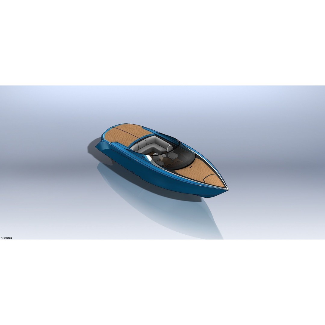 Aston Martin AM37 Powerboat 3D Model – High Poly Game Asset, FBX, OBJ - View 9