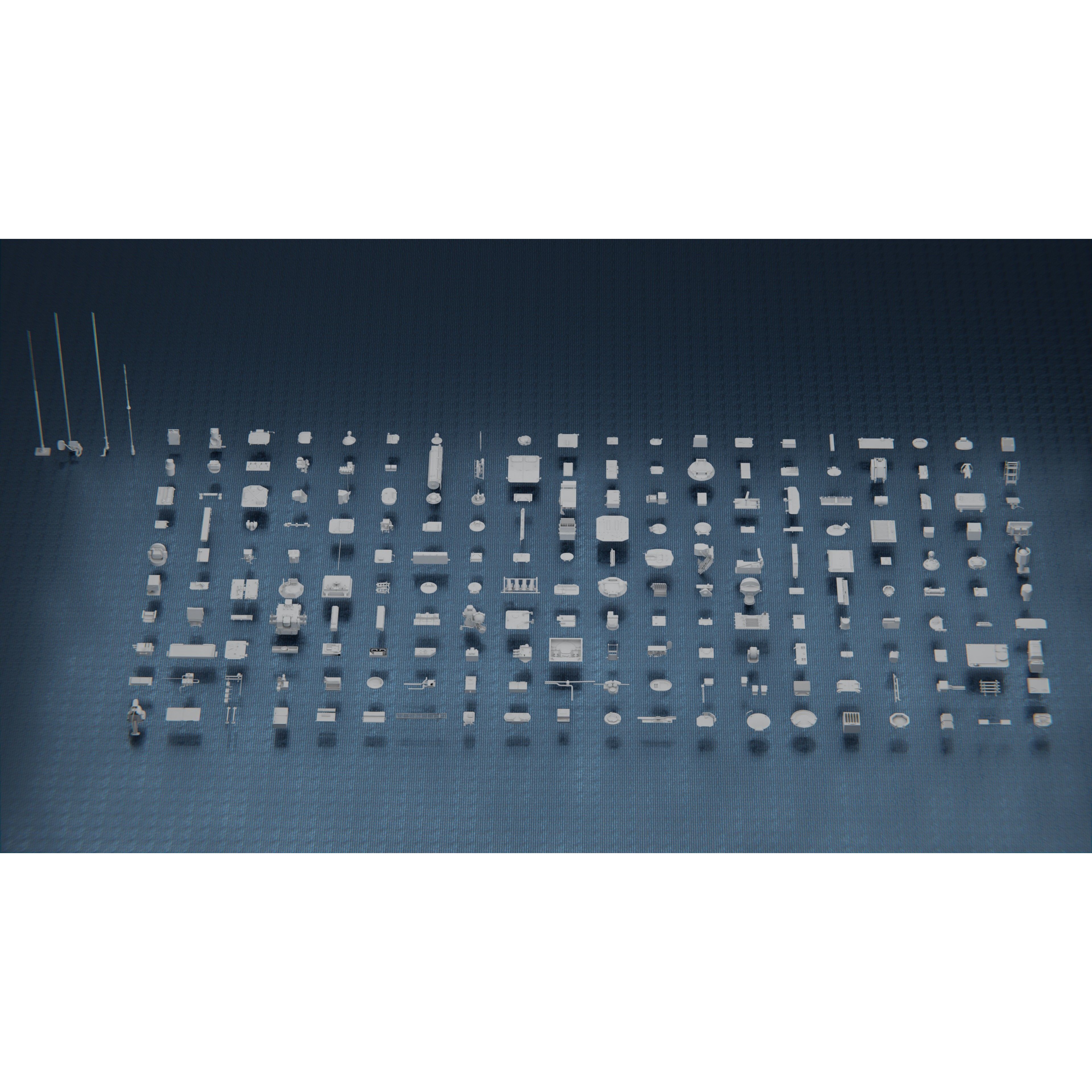 1250 War Army Vehicle Kitbash Pack - Low-Poly Game-Ready 3D Model - View 12