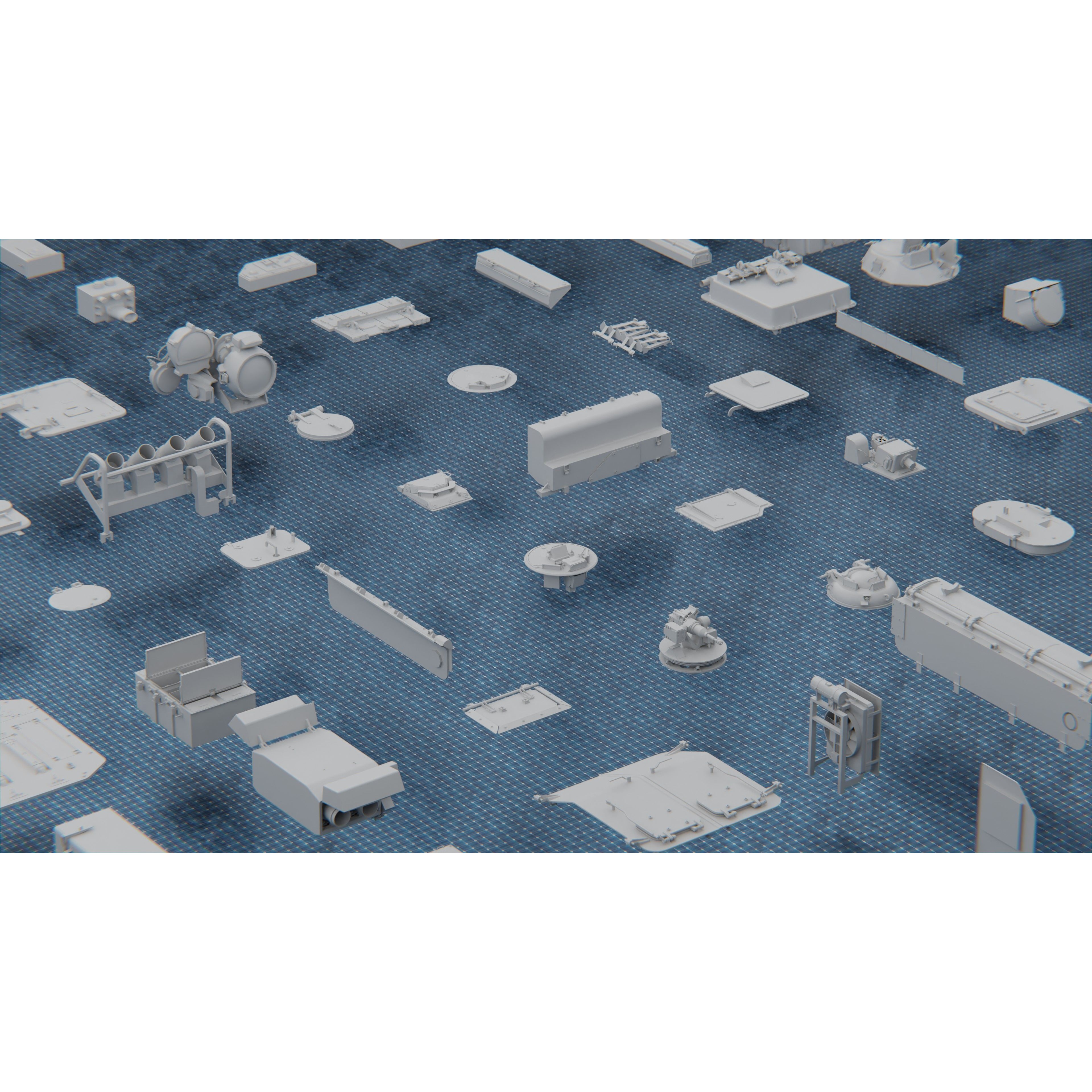 1250 War Army Vehicle Kitbash Pack - Low-Poly Game-Ready 3D Model - View 36