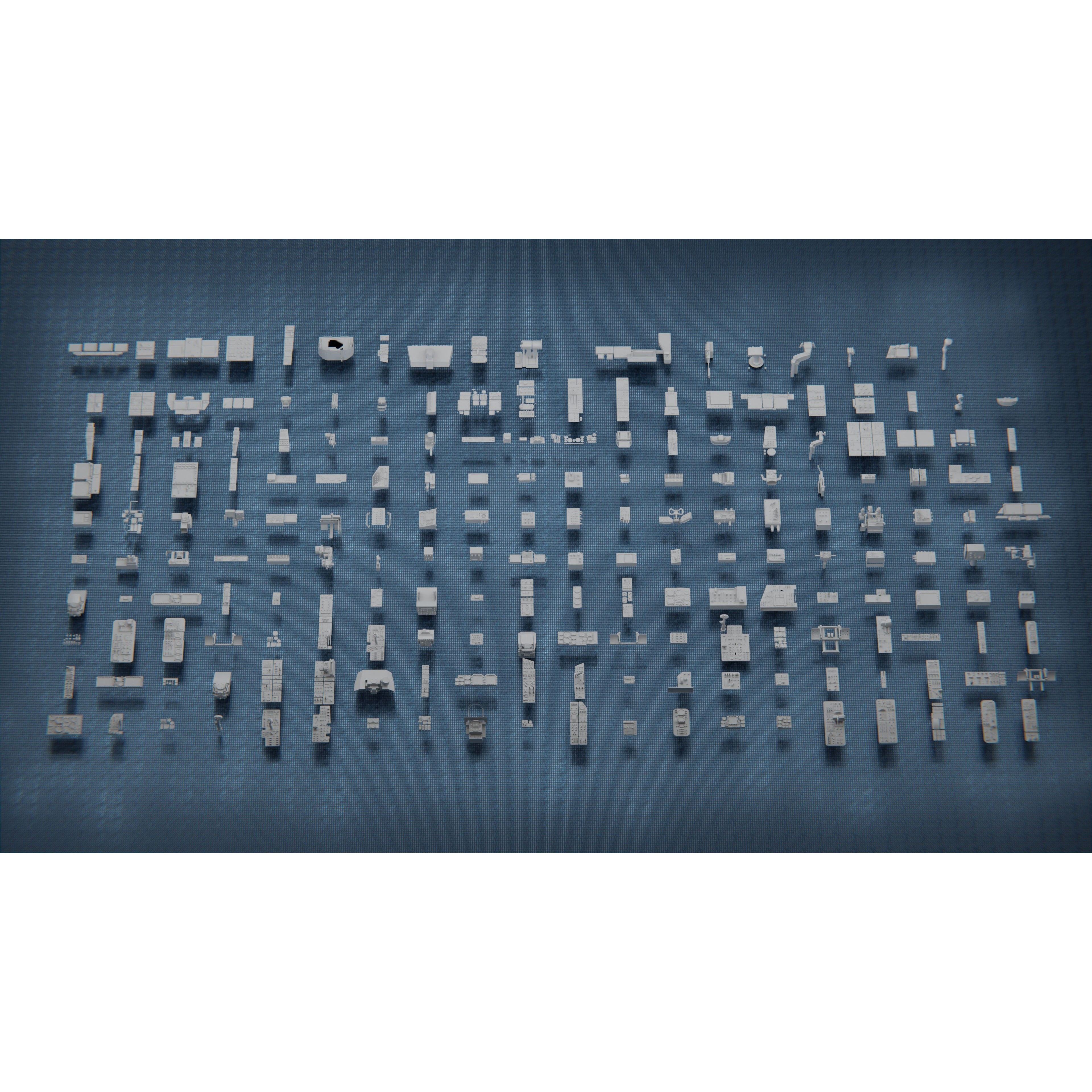 1250 War Army Vehicle Kitbash Pack - Low-Poly Game-Ready 3D Model - View 5