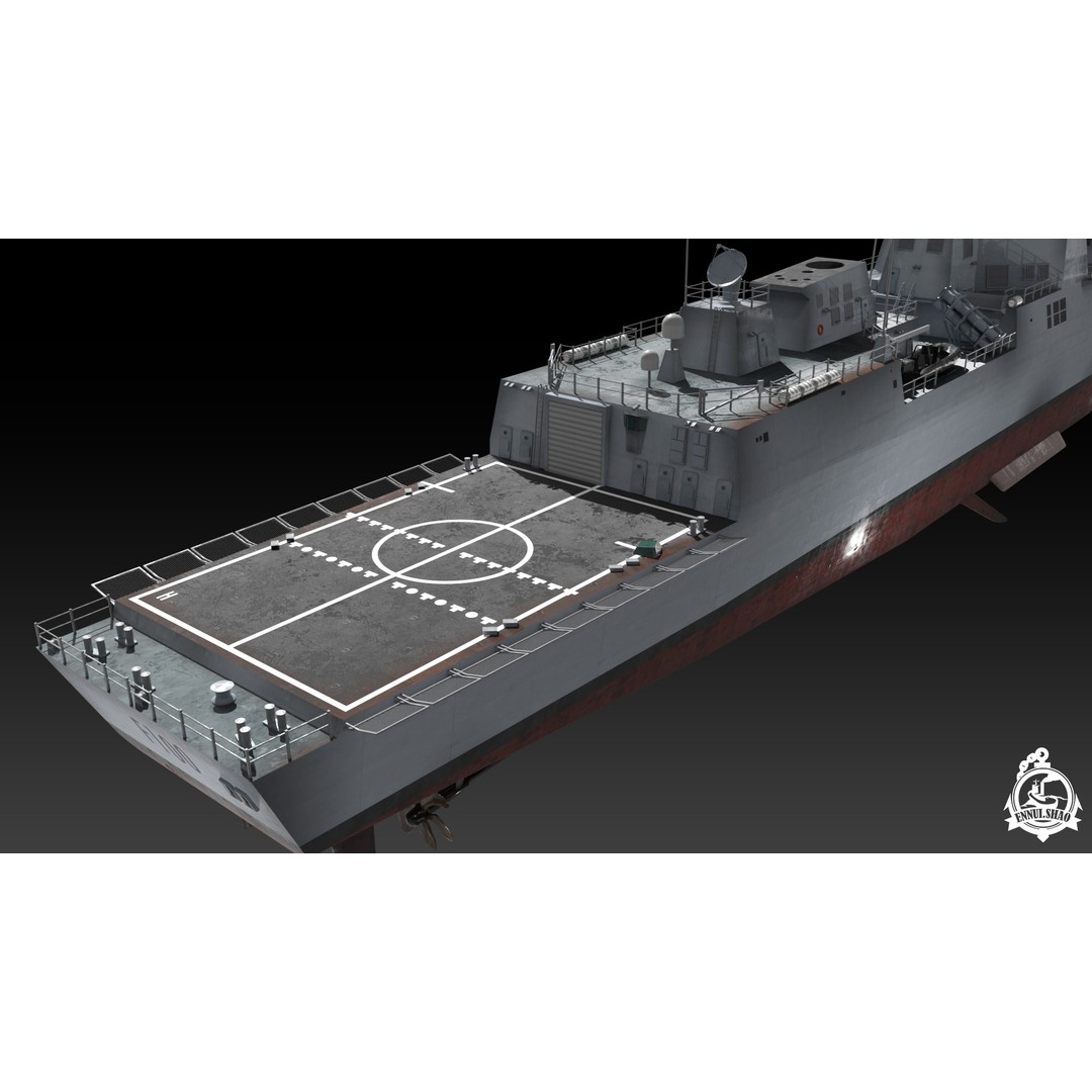 SPS Alvaro de Bazan 3D Model – Low Poly Game-Ready Frigate, FBX, OBJ - View 11