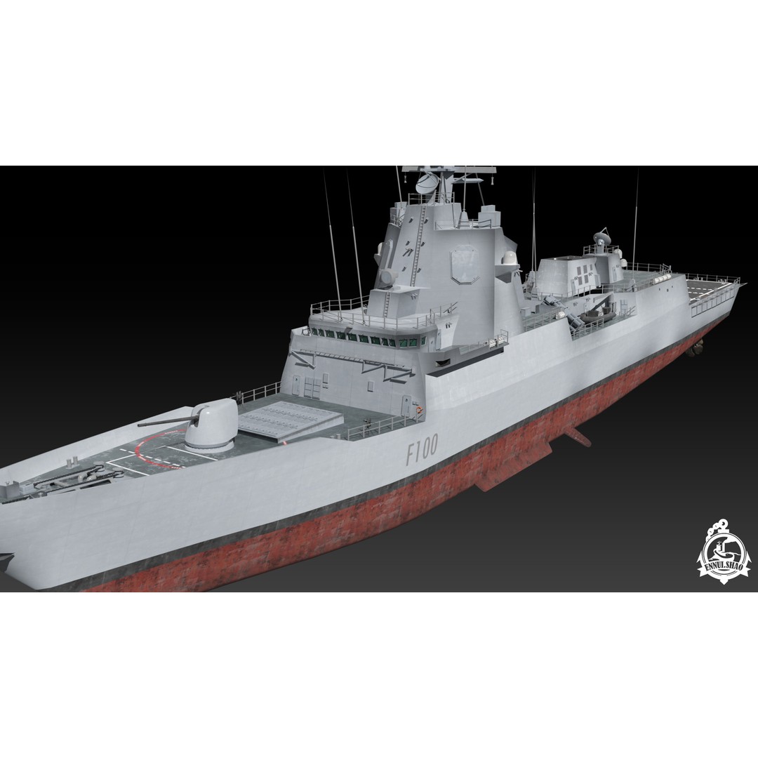 SPS Alvaro de Bazan 3D Model – Low Poly Game-Ready Frigate, FBX, OBJ - View 8