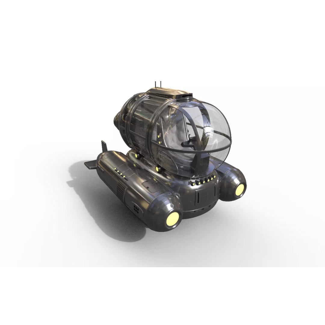 Tourist Submersible 3D Model – Futuristic Design, PBR Textures, FBX - View 2