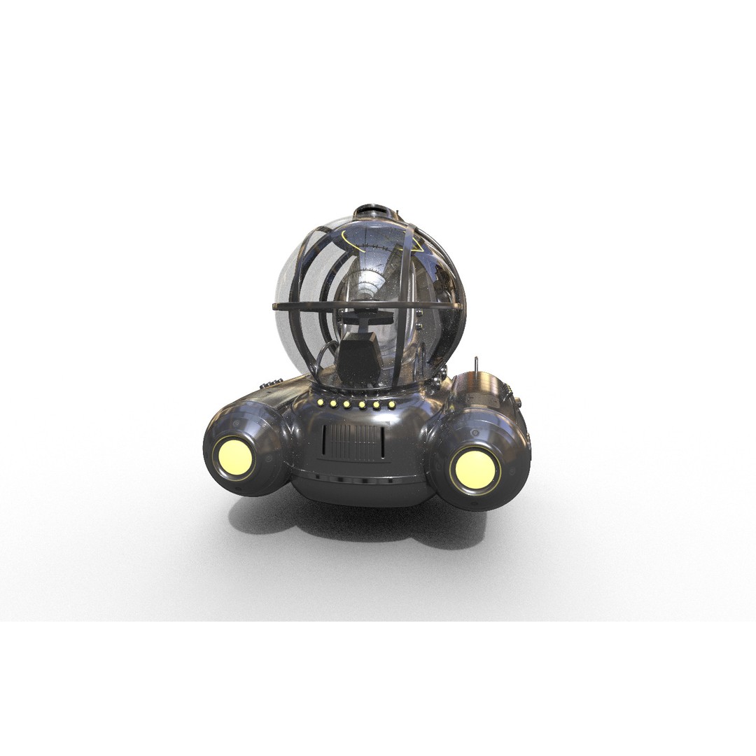 Tourist Submersible 3D Model – Futuristic Design, PBR Textures, FBX - View 3