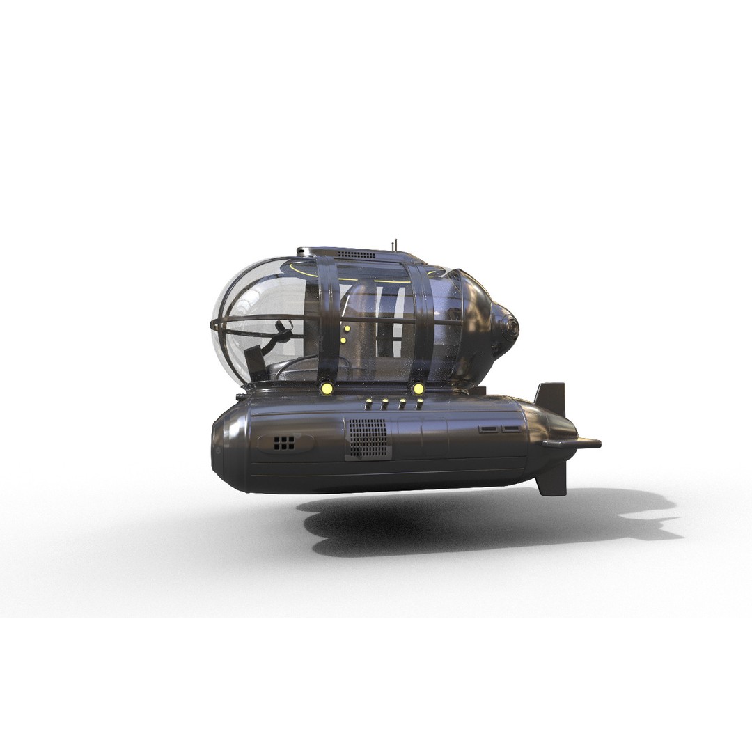 Tourist Submersible 3D Model – Futuristic Design, PBR Textures, FBX - View 4