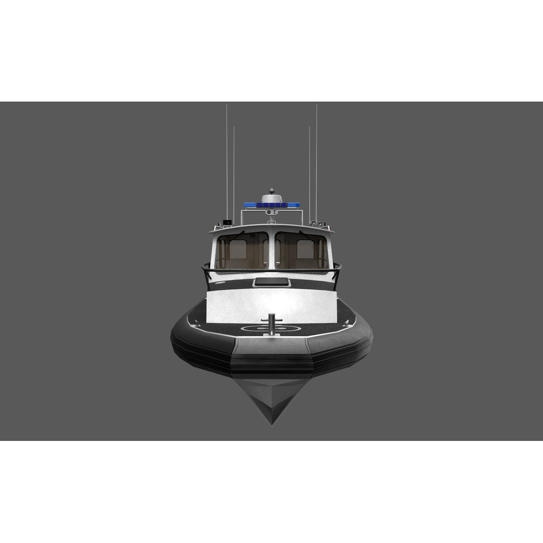 SeaArk Patrol Boat 3D Model – Low Poly Game Ready Asset, FBX, OBJ - View 16