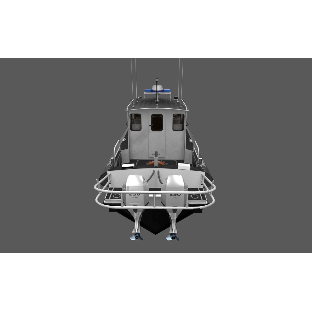 SeaArk Patrol Boat 3D Model – Low Poly Game Ready Asset, FBX, OBJ - View 17