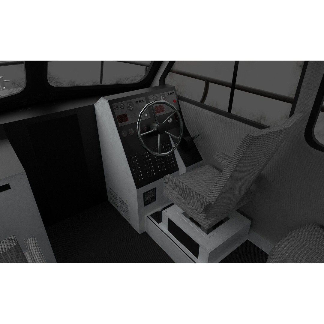 SeaArk Patrol Boat 3D Model – Low Poly Game Ready Asset, FBX, OBJ - View 8