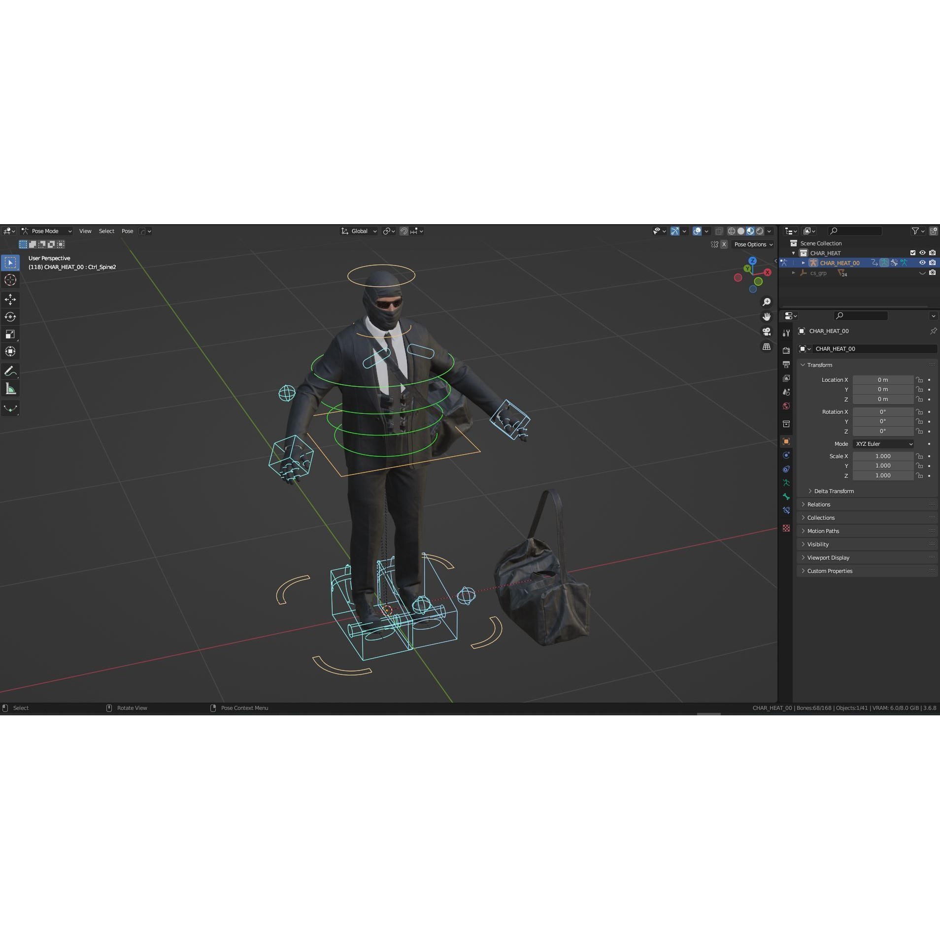 Robber Character - Low-Poly Game-Ready 3D Model