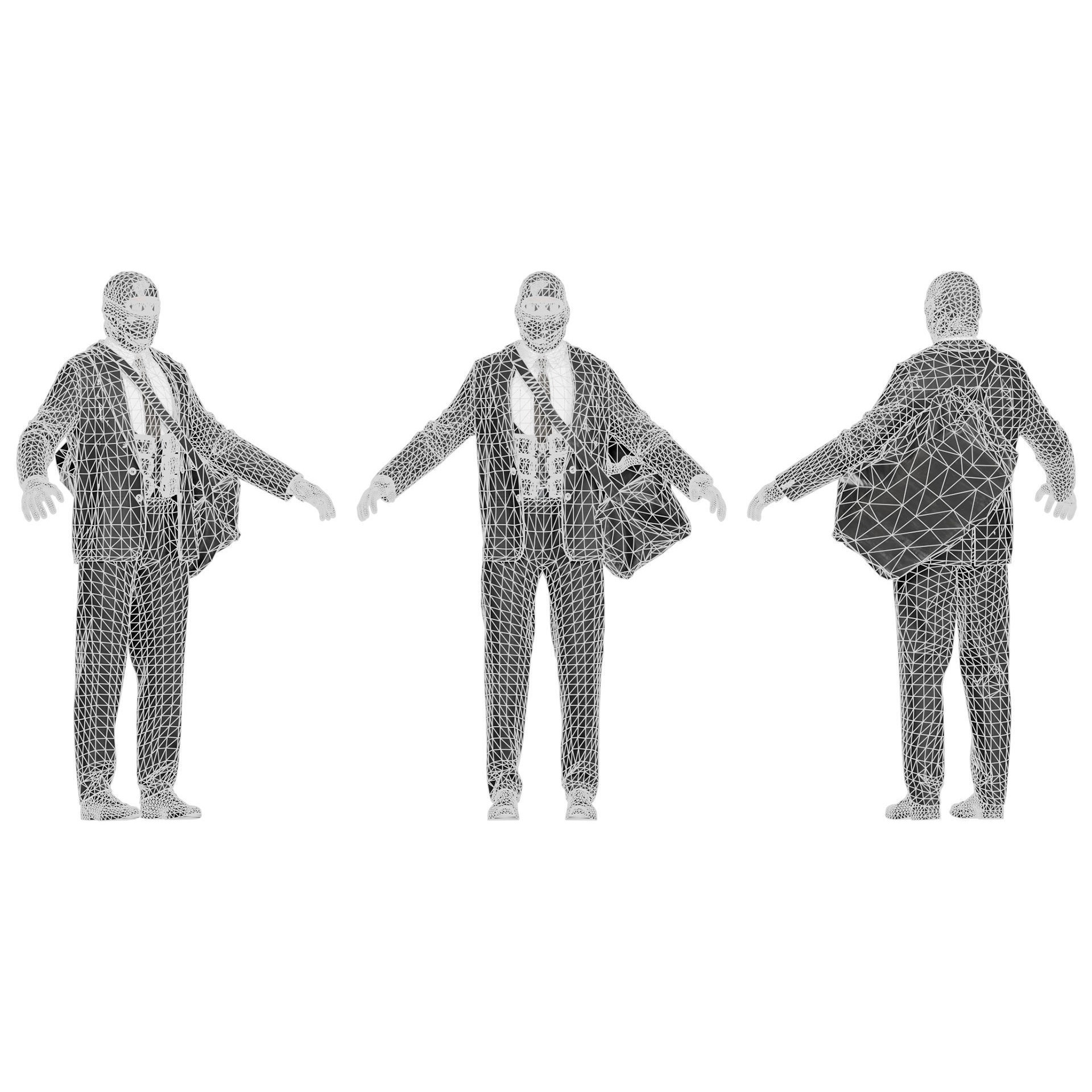 Robber Character - Low-Poly Game-Ready 3D Model - View 15