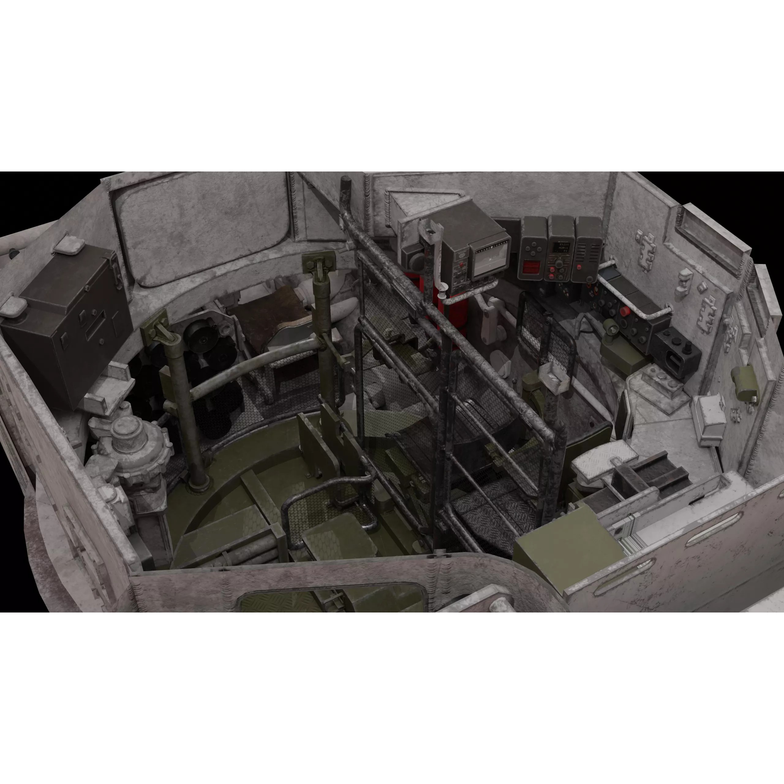 Leopard 2A4 Tank with Interior - Low-Poly Game-Ready 3D Model - View 12