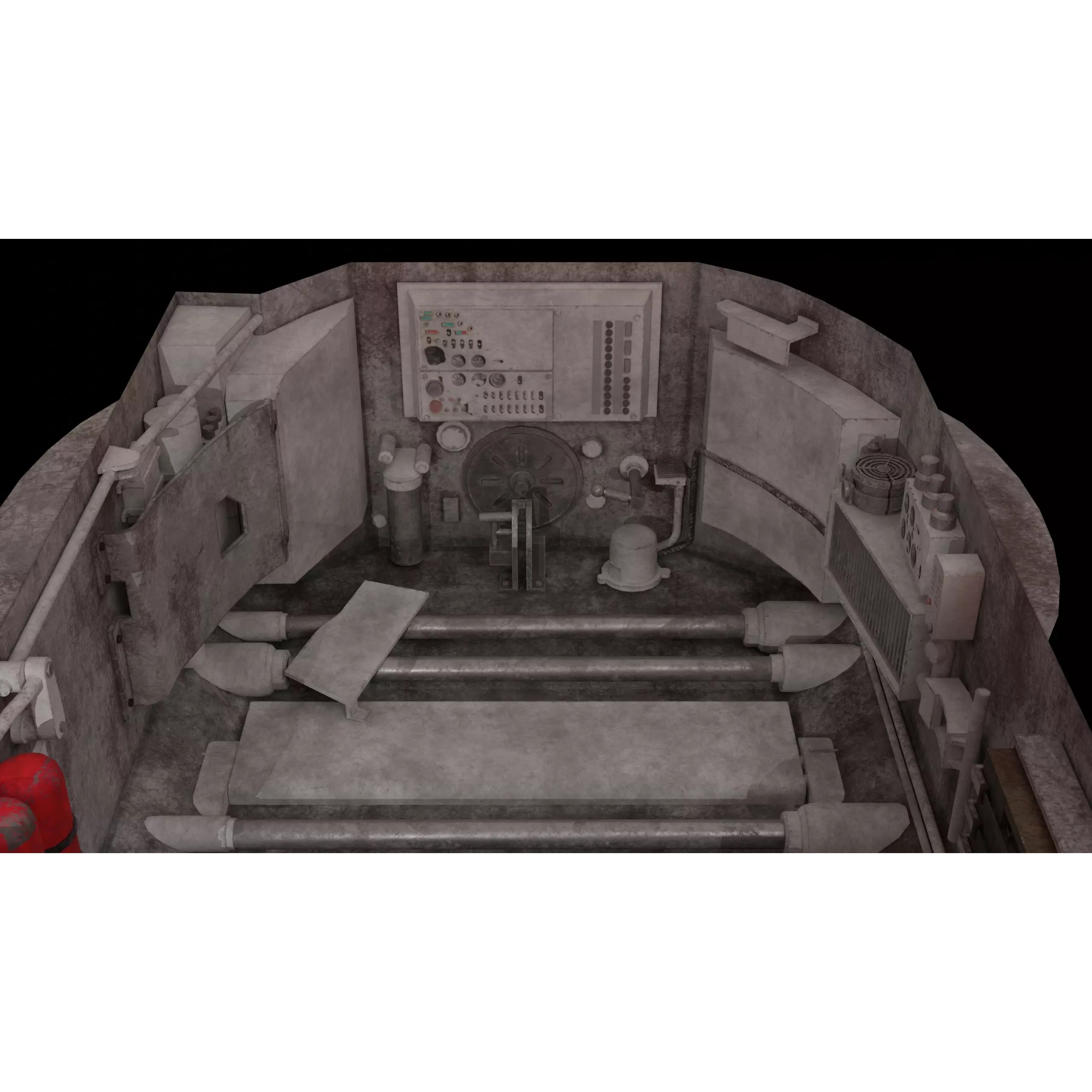 Leopard 2A4 Tank with Interior - Low-Poly Game-Ready 3D Model - View 14