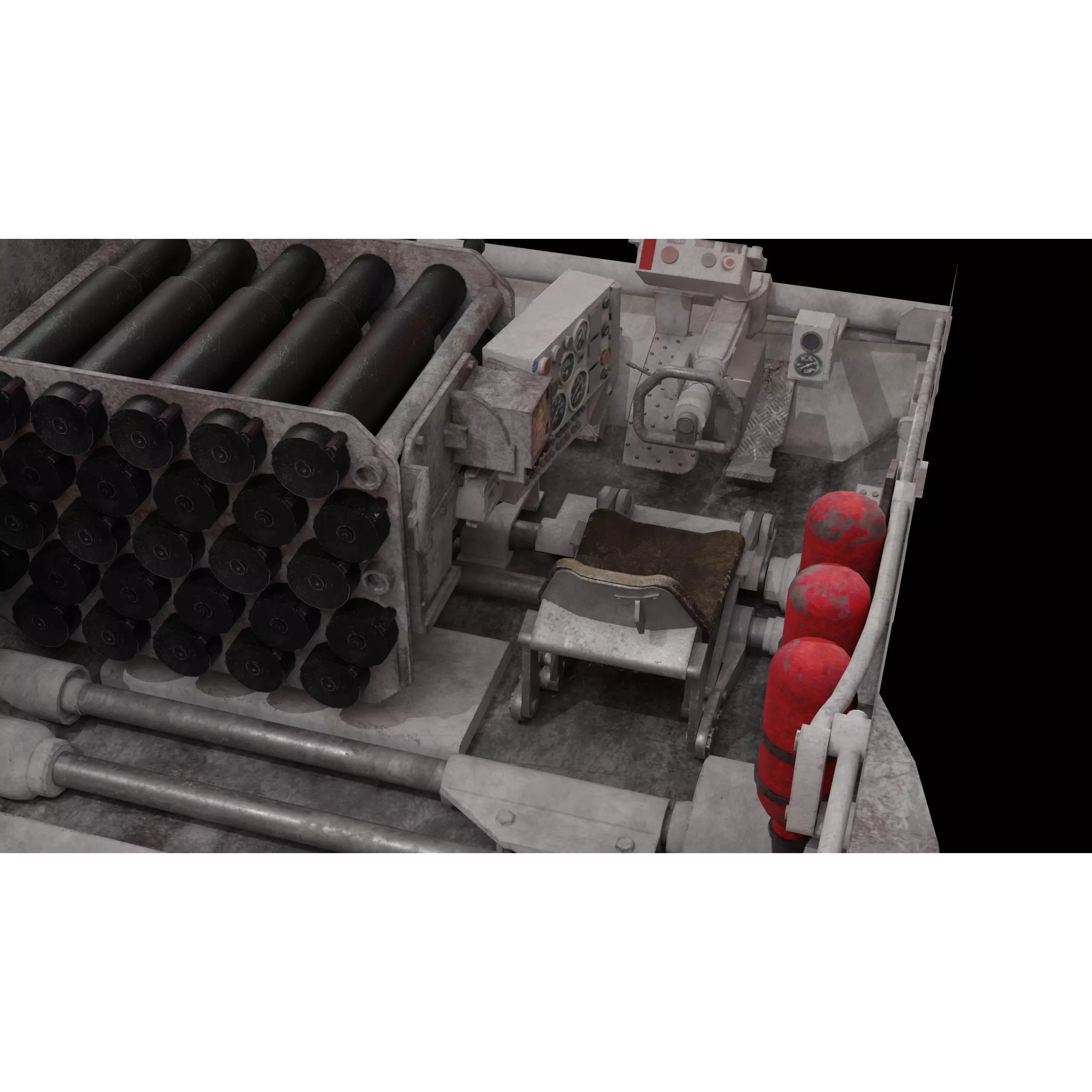 Leopard 2A4 Tank with Interior - Low-Poly Game-Ready 3D Model - View 15