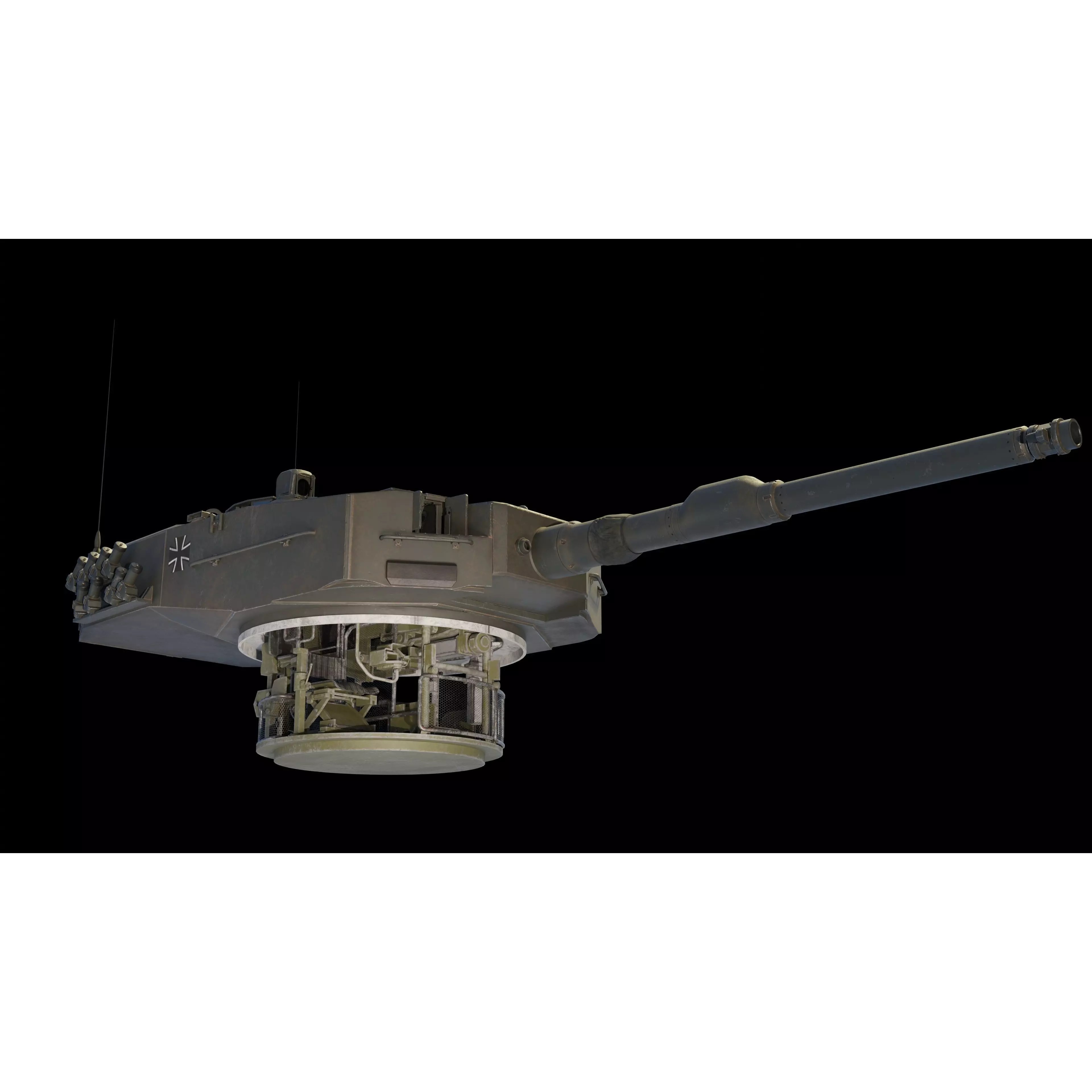 Leopard 2A4 Tank with Interior - Low-Poly Game-Ready 3D Model - View 5