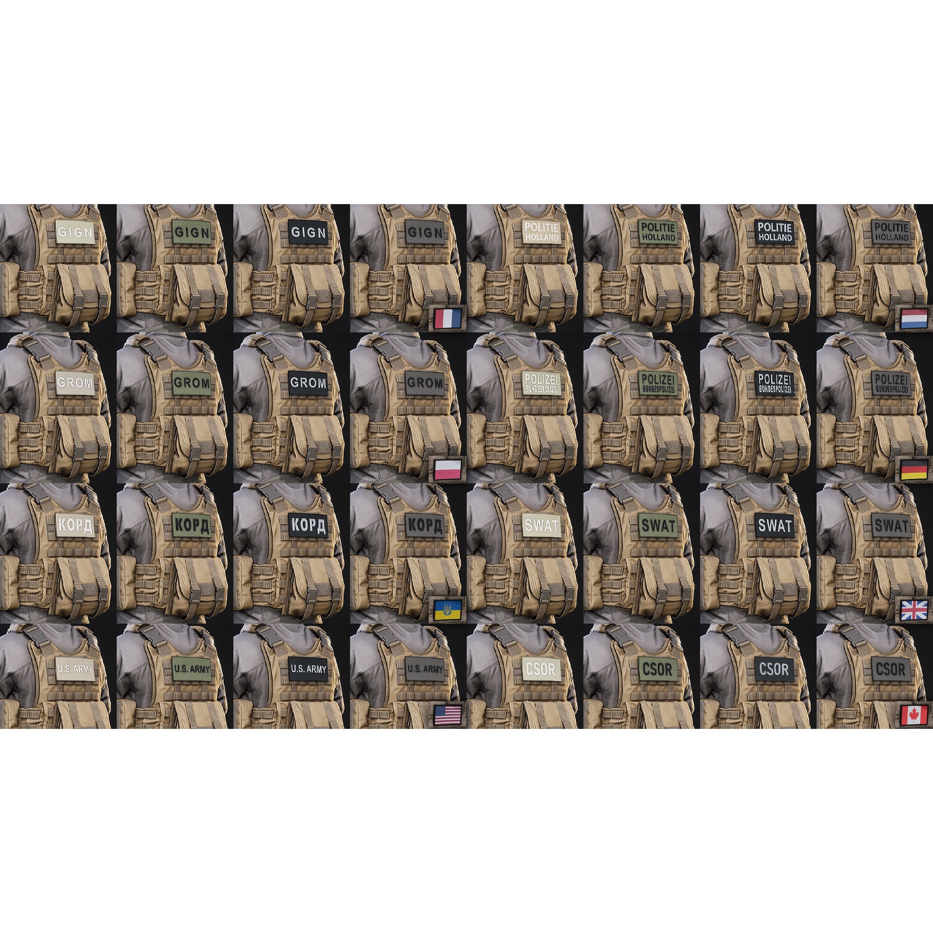 AAA Modular Soldier Pack Vol2 - Low-Poly Game-Ready 3D Model