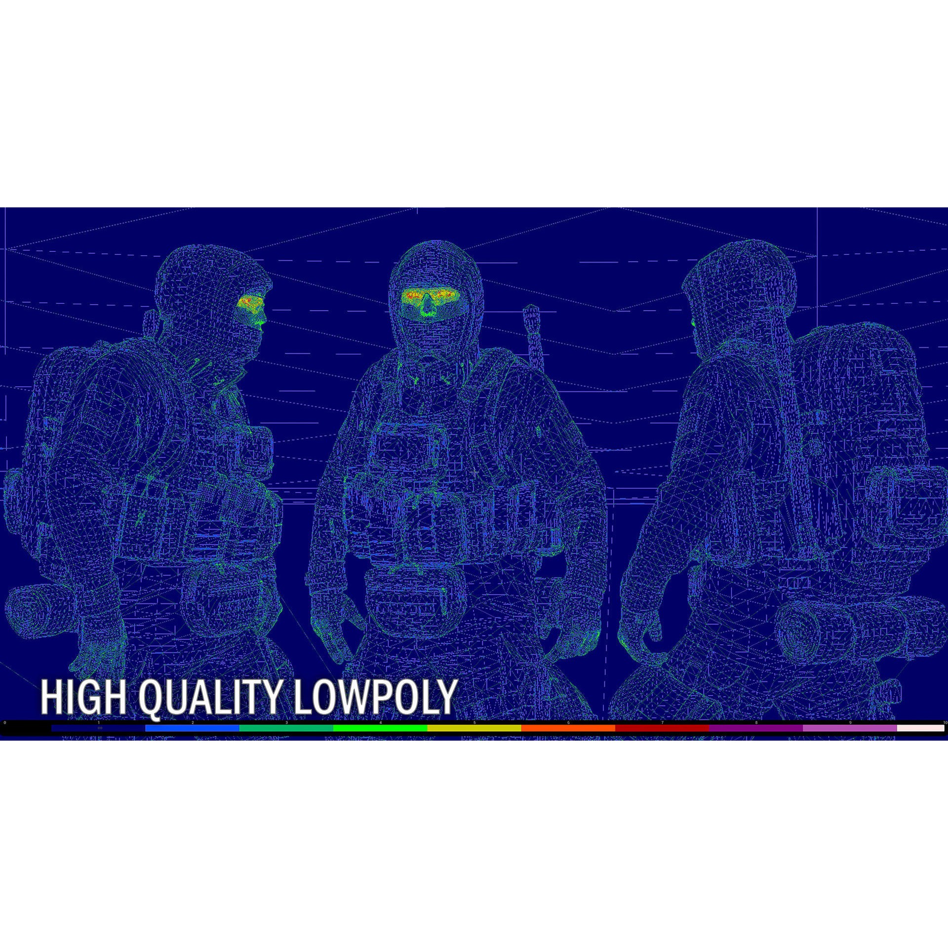 AAA Modular Soldier Pack Vol2 - Low-Poly Game-Ready 3D Model - View 16