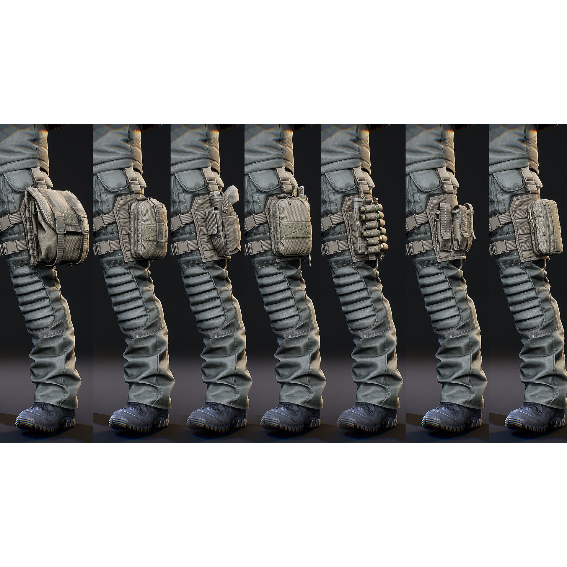 AAA Modular Soldier Pack Vol2 - Low-Poly Game-Ready 3D Model - View 21